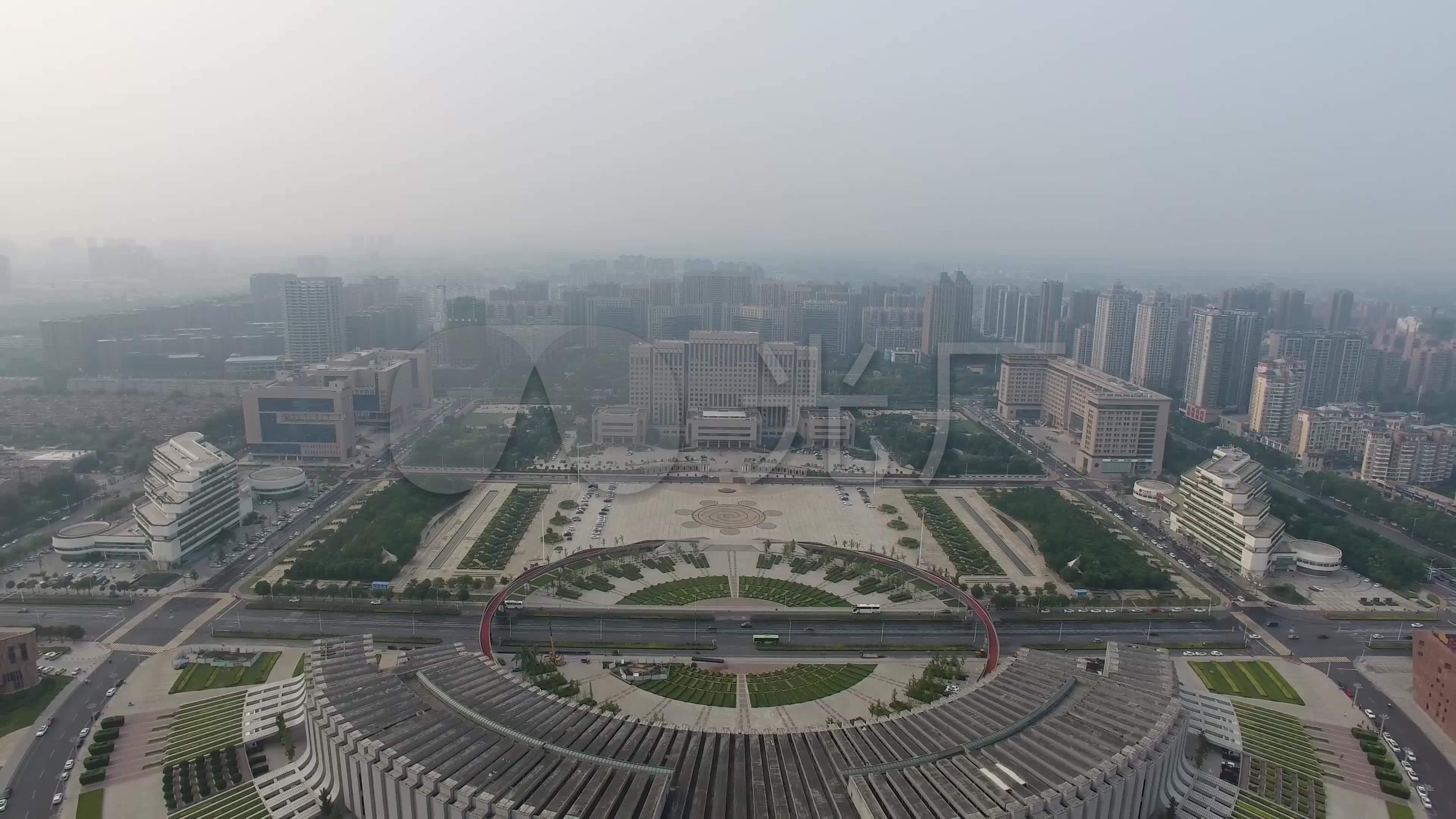 新乡市政府航拍(4k)_3840x2160_高清视频素材下载(编号:3085927)_实拍