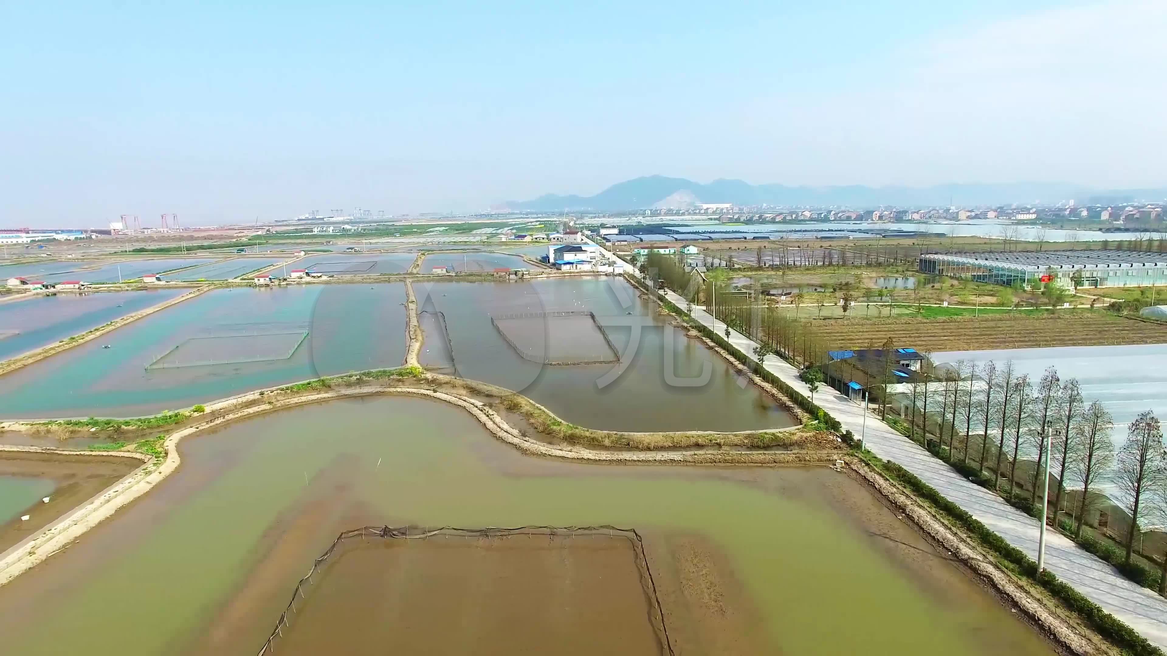 航拍台州三门青蟹养殖基地_3840x2160_高清视频素材下载(编号:3088110