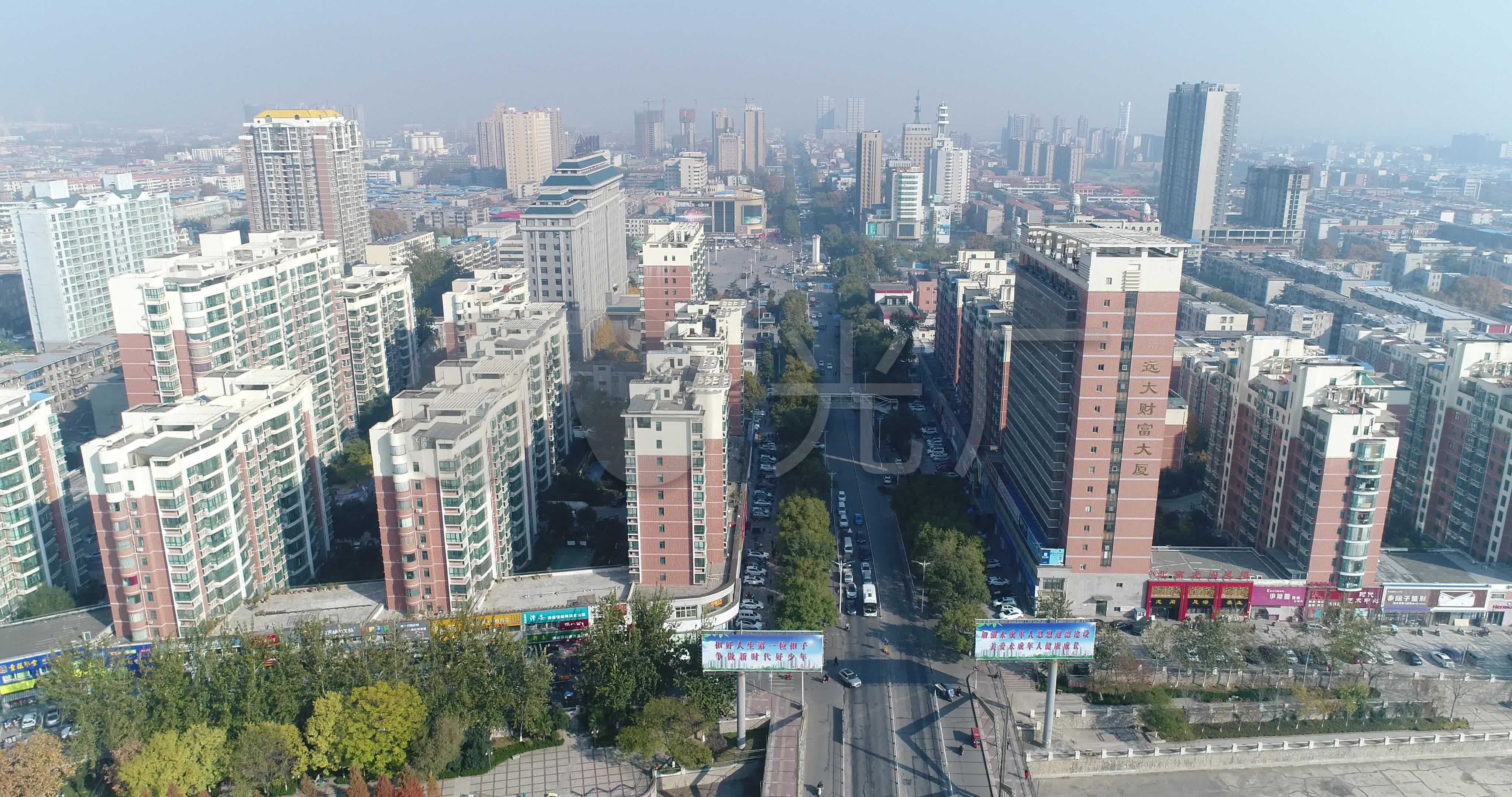 焦作城市航拍_4096x2160_高清视频素材下载(编号:3090374)_实拍视频