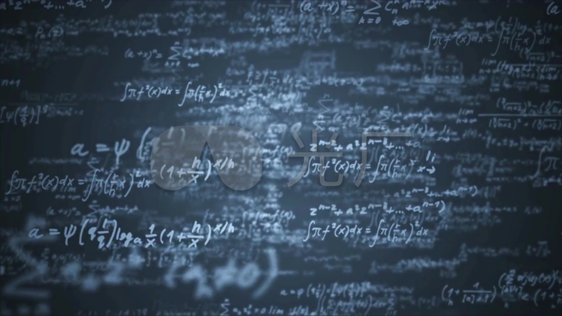 数学运算高数函数方程式数字教学科技动画_1920x1080
