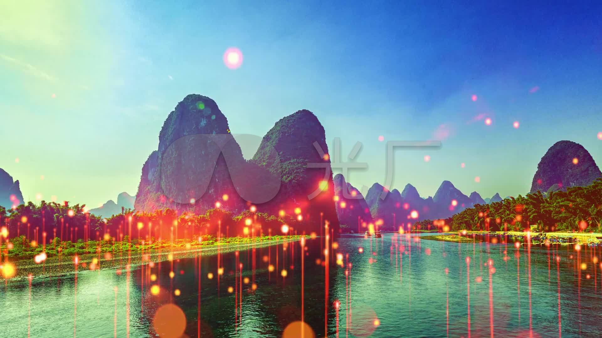 乐曲(山歌好比春江水)舞台背景_1920x1080_高清视频素材下载(编号
