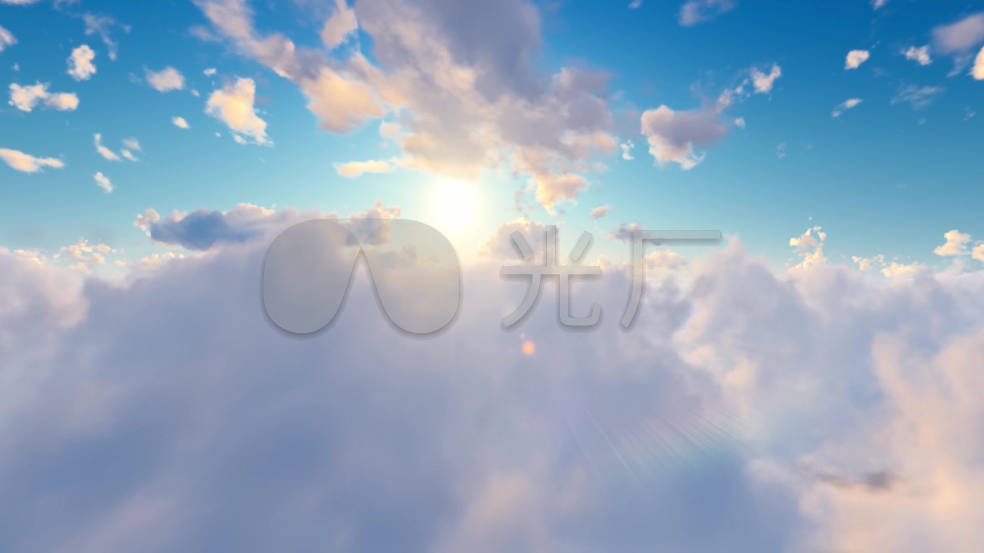 循环动画天空云端太阳