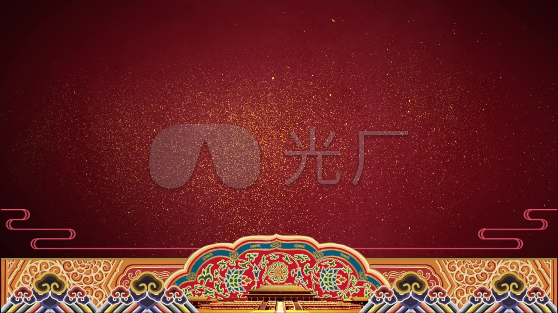 视频素材 舞台背景 中国风背景 京剧戏曲复古纹饰主题背景宫廷背景