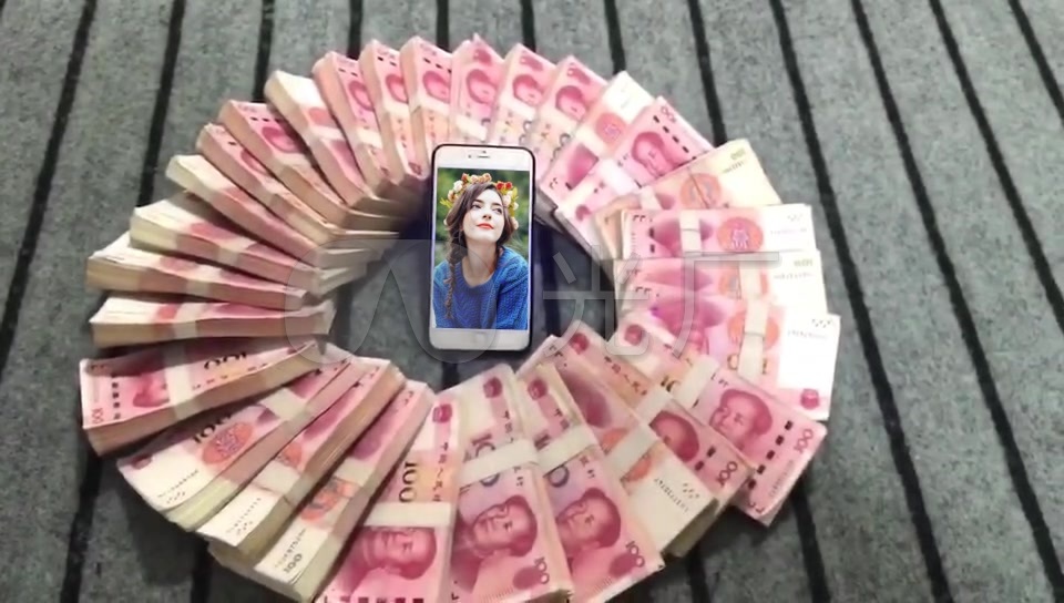 ae模板土豪晒钱炫富装逼小视频