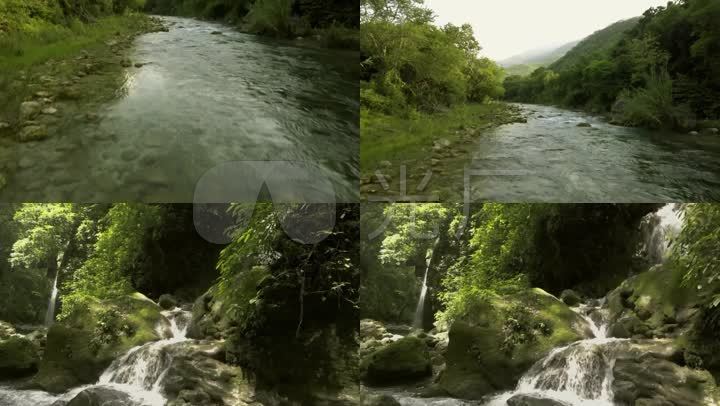 小溪河流溪水溪水潺潺溪水流动溪水河流溪水河边风景山溪山溪流山溪水