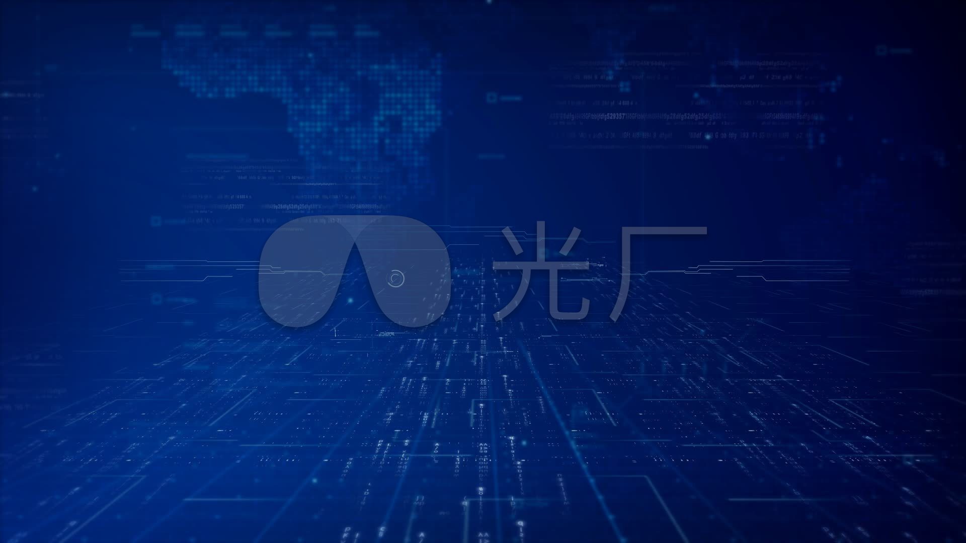 1920*1080图片立体,1920*1080图片黑色 三维空间感绚丽数字蓝色科技背景_1920x1080_高清视频