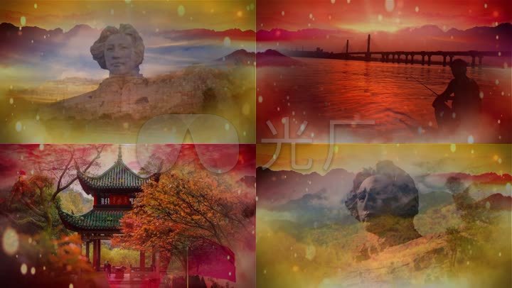 沁园春长沙诗歌朗诵舞台背景配乐成品