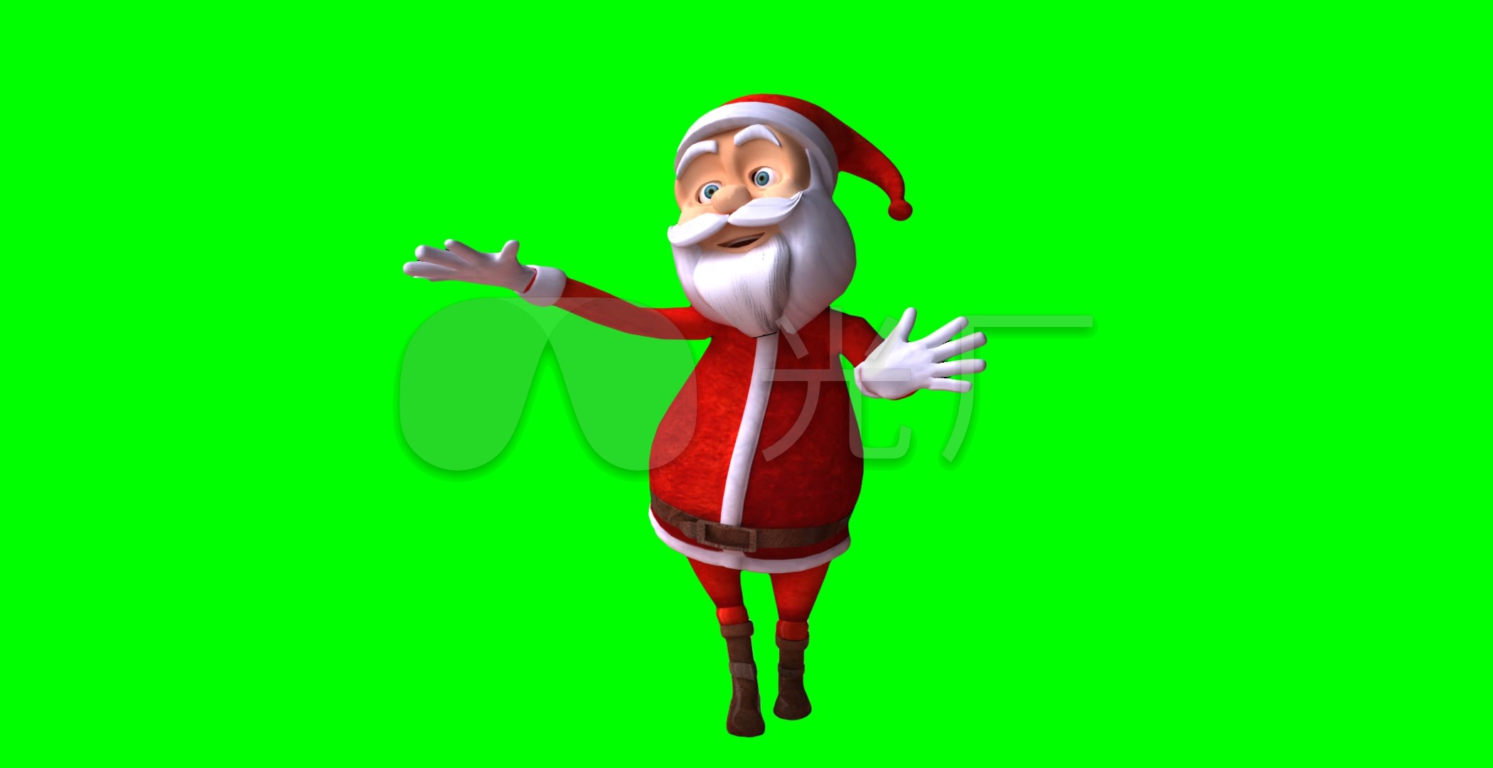 圣诞老人跳舞绿幕视频素材_1920x1080_高清视频素材