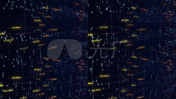 数字跳动科幻空间数字动画大数据人工智能