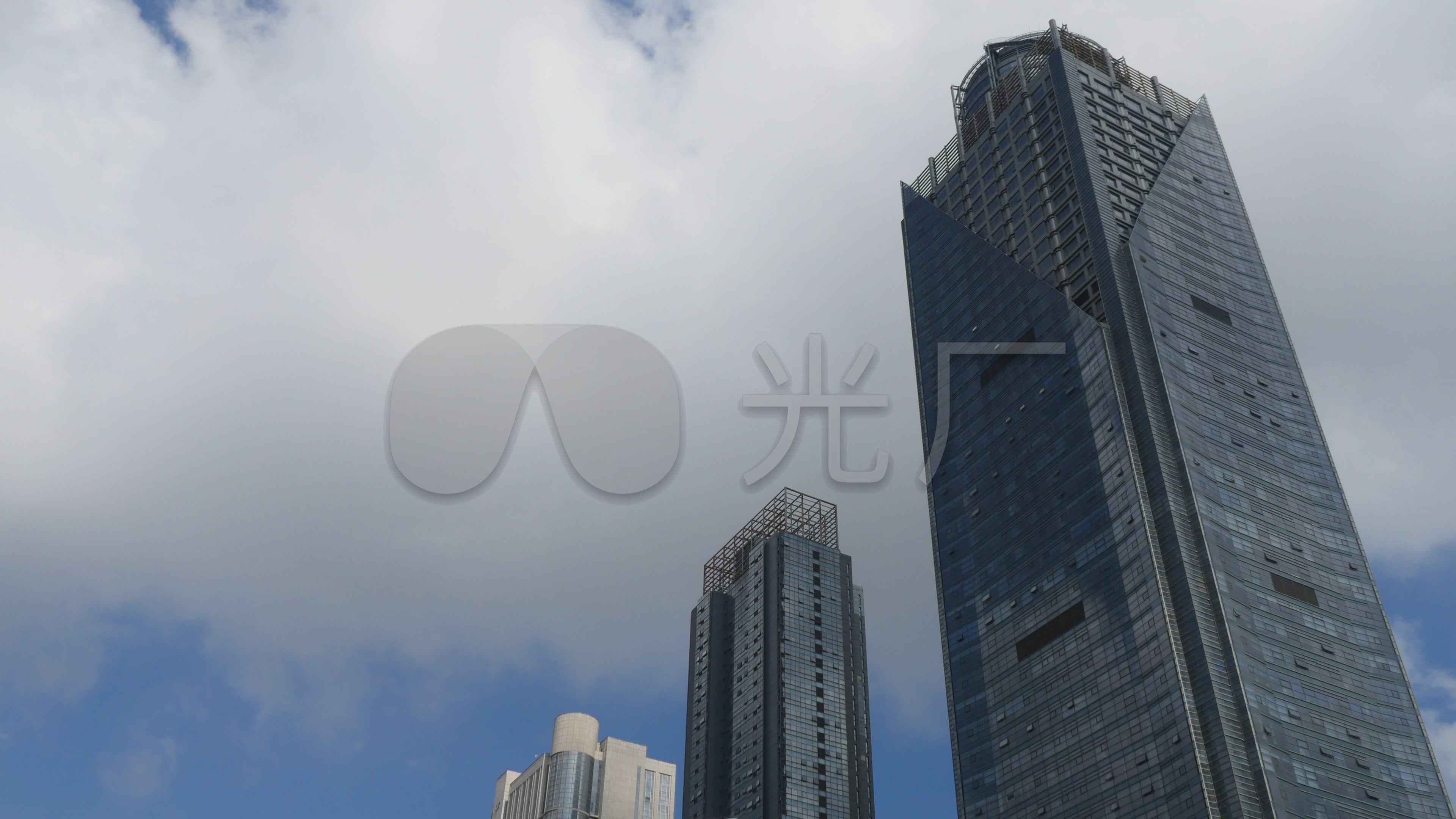 青岛 国贸中心 城市大楼延时原素材