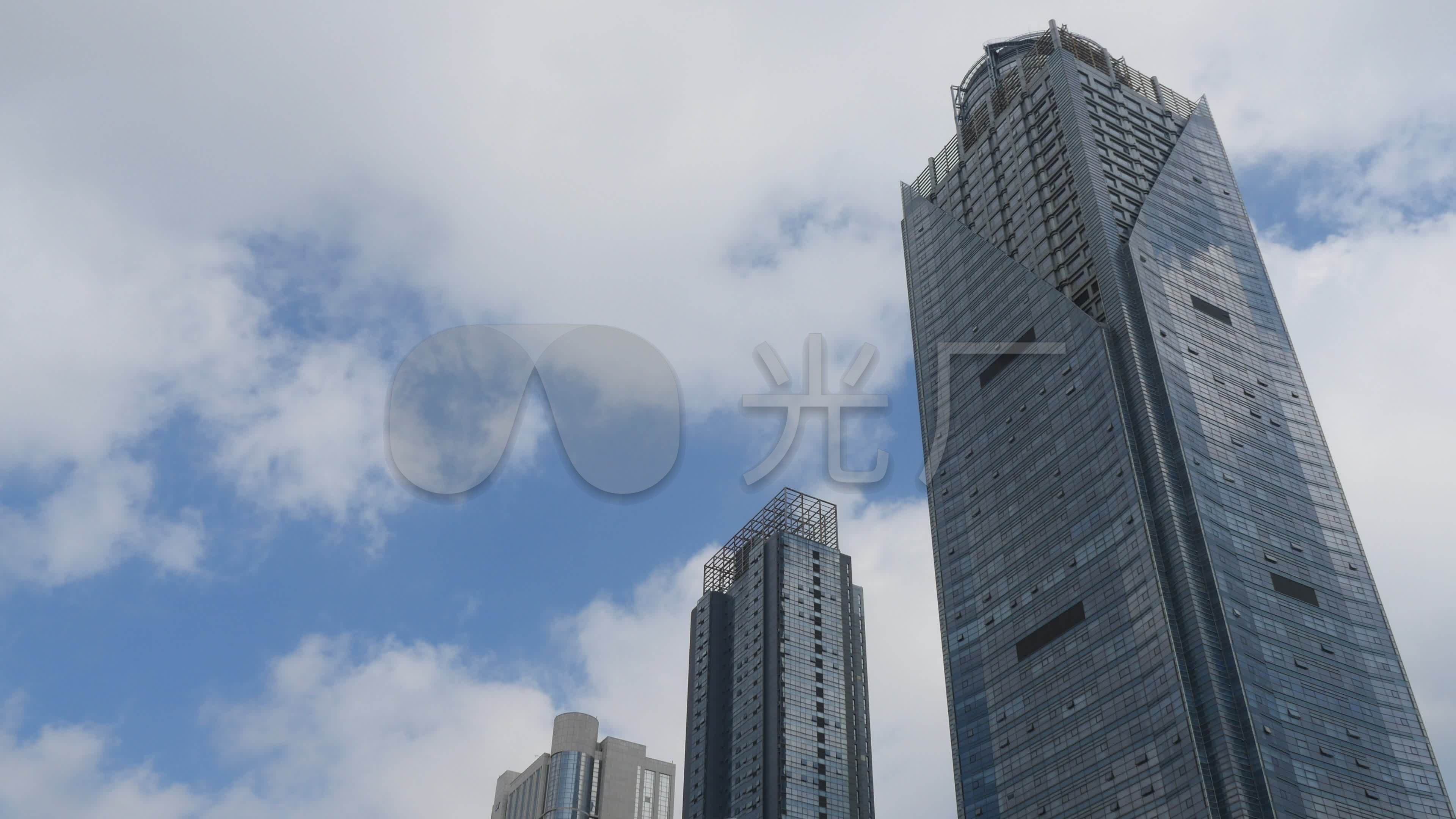 青岛 国贸中心 城市大楼延时原素材