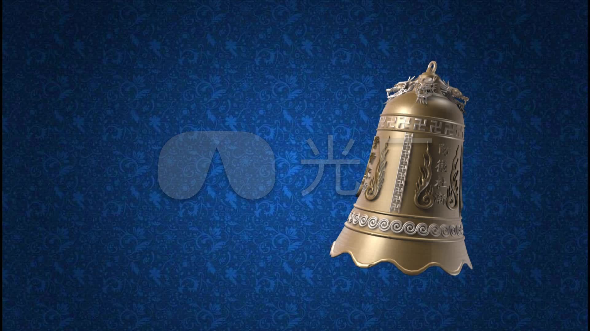 警钟警示蓝色文字背景_1920x1080_高清视频素材下载
