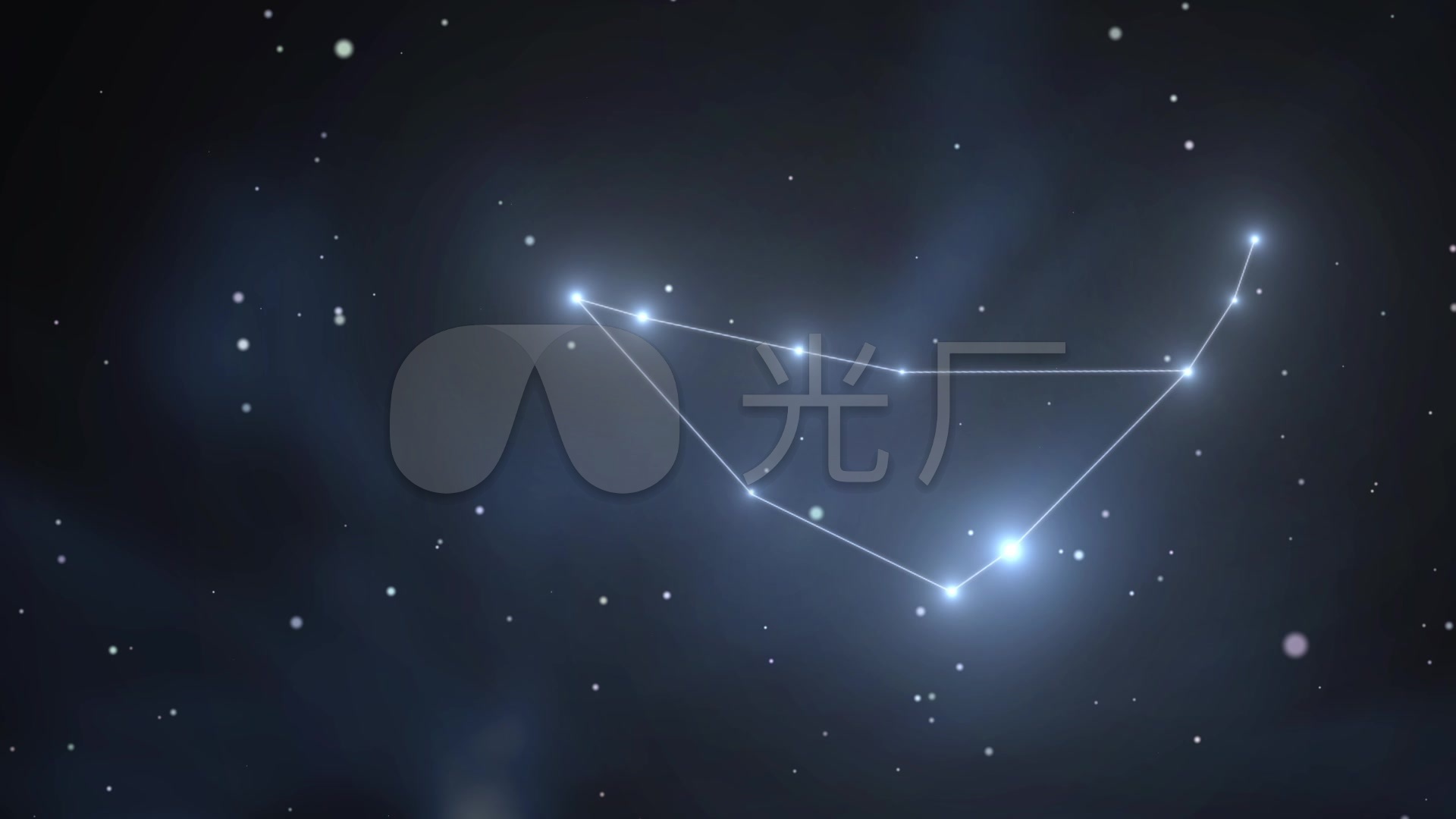 十二星座摩羯座主恒星连线动画_1920x1080_高清视频