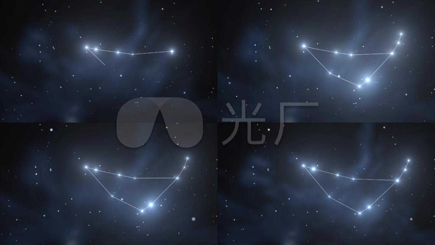 十二星座摩羯座恒星连线动画