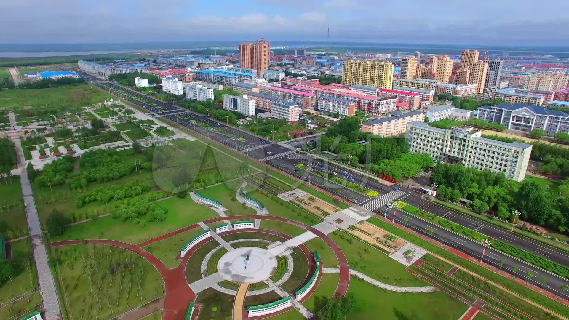 黑龙江同江市航拍_1920x1080_高清视频素材下载(编号