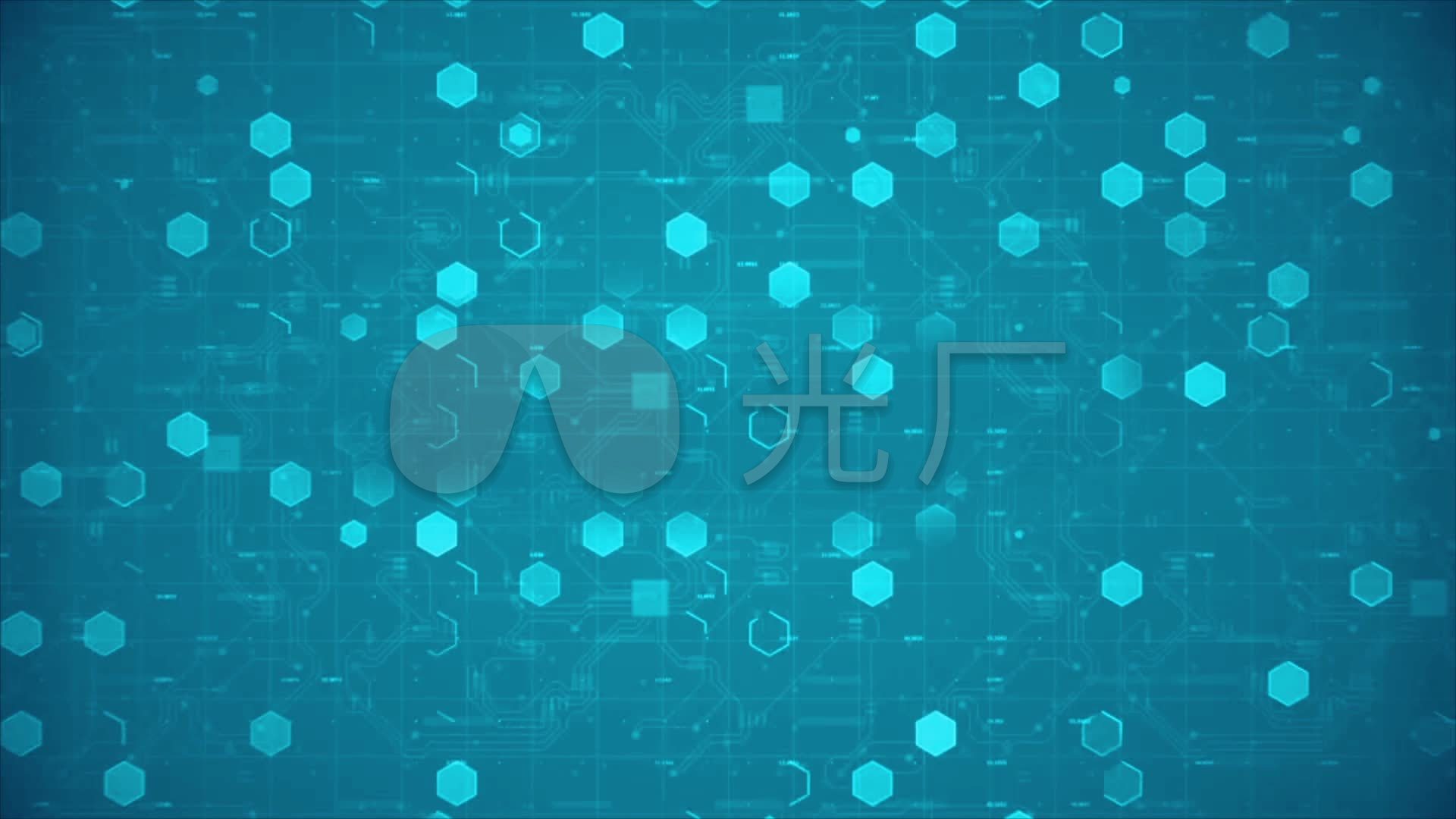 六边形矩阵网格线条科技感事互联网科幻片_0