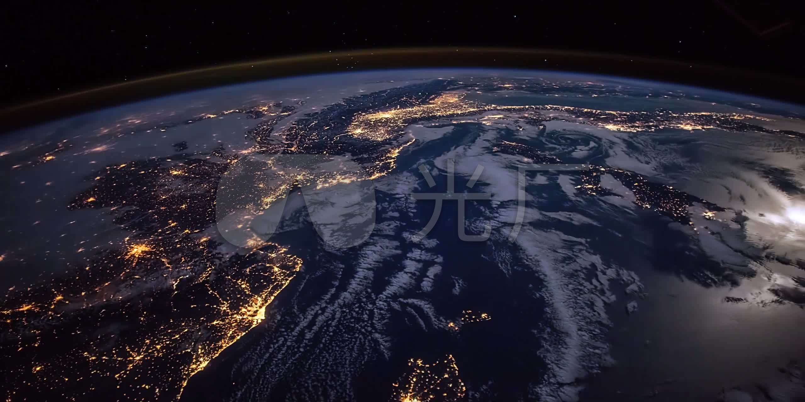从太空看地球里面的世界3k_2560x1280_高清视频素材