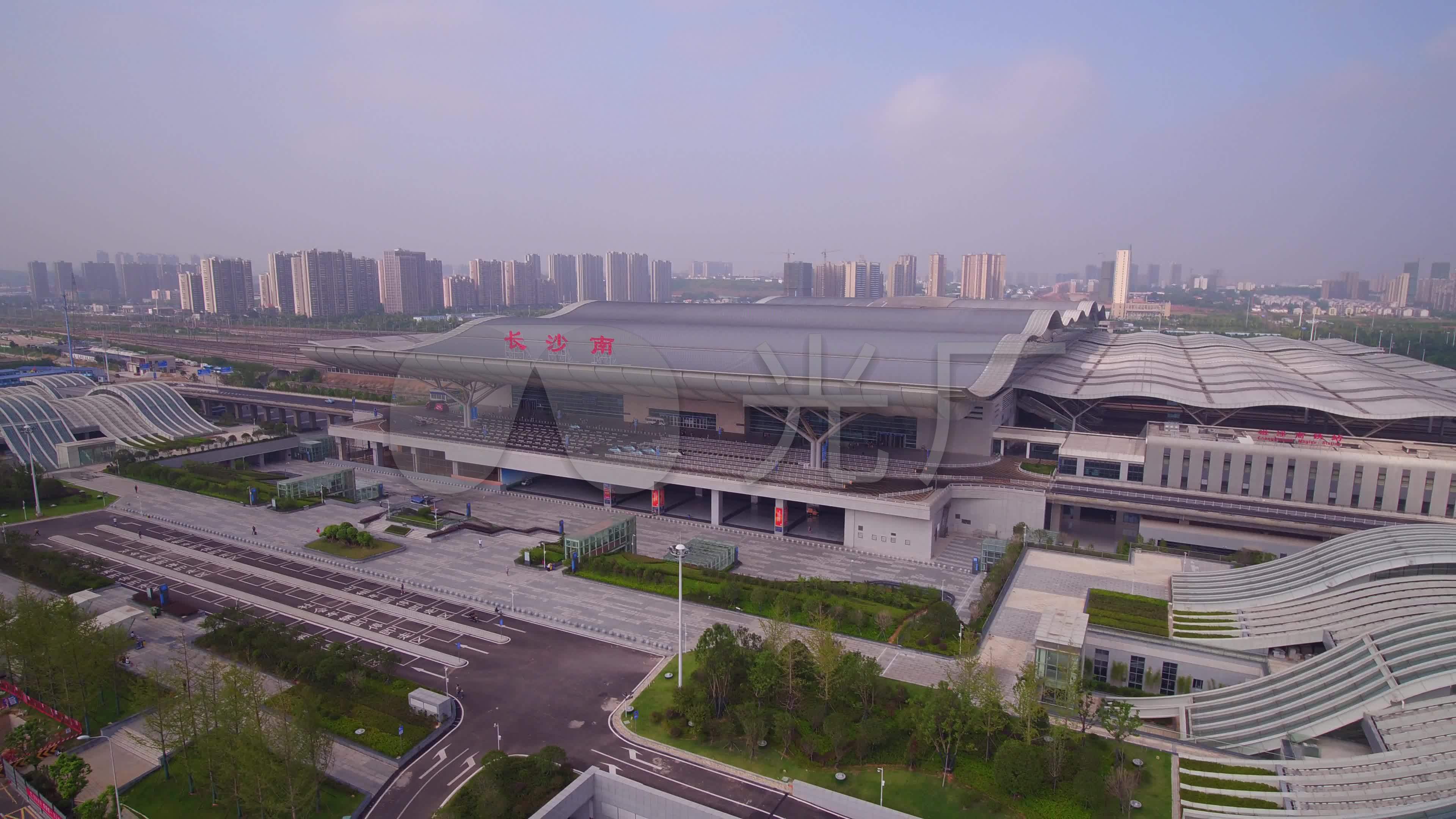 长沙高铁南站4k航拍_3840x2160_高清视频素材下载(:)