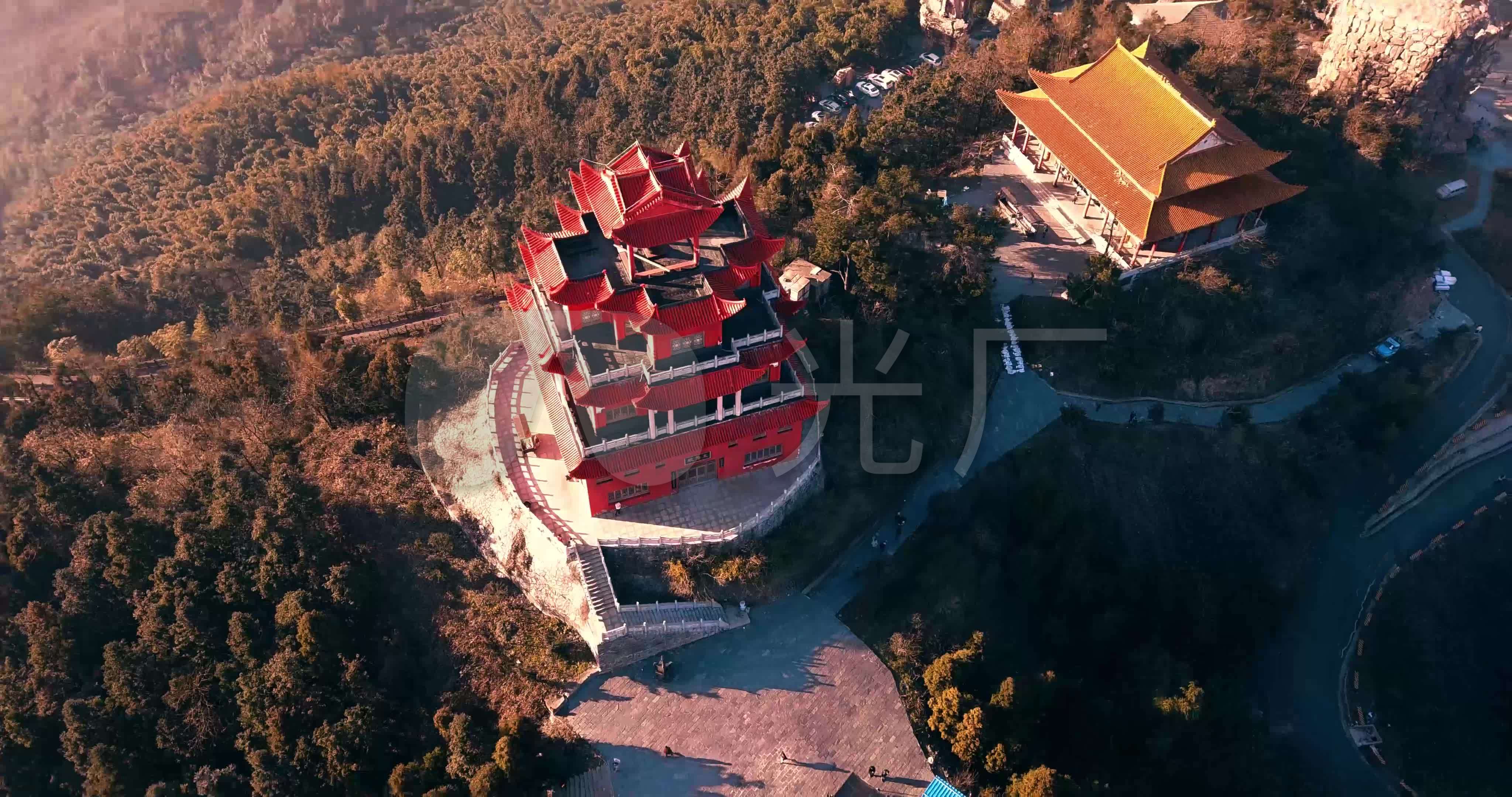 常德太阳山环绕航拍素材高清_4096x2160_高清视频素材下载(编号