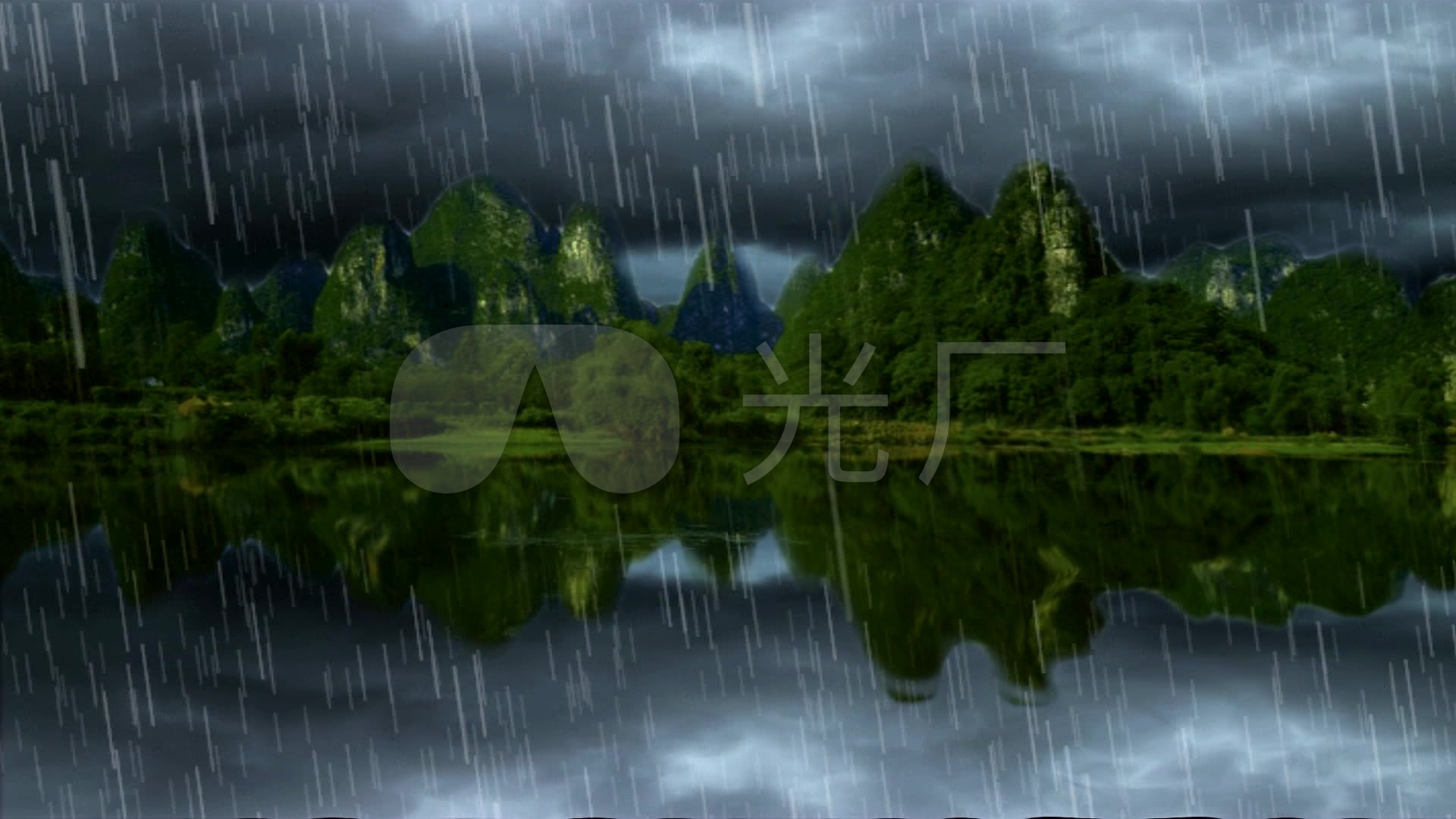 傣族唯美山水晴天到阴天下雨_1920x1080_高清视频素材