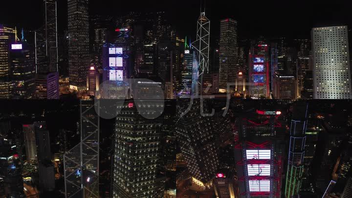4k繁华香港夜景航拍(推荐)