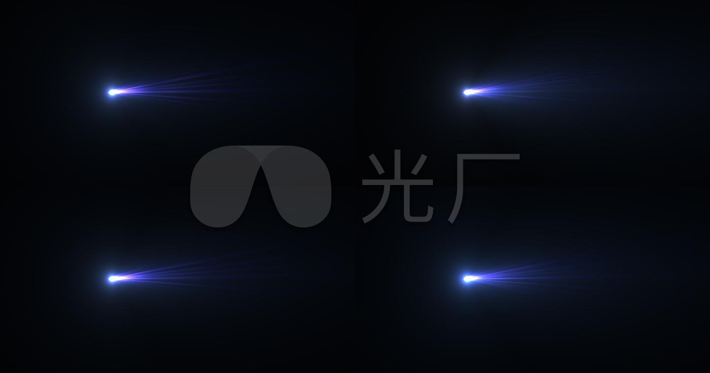 4k循环蓝色流星特效素材