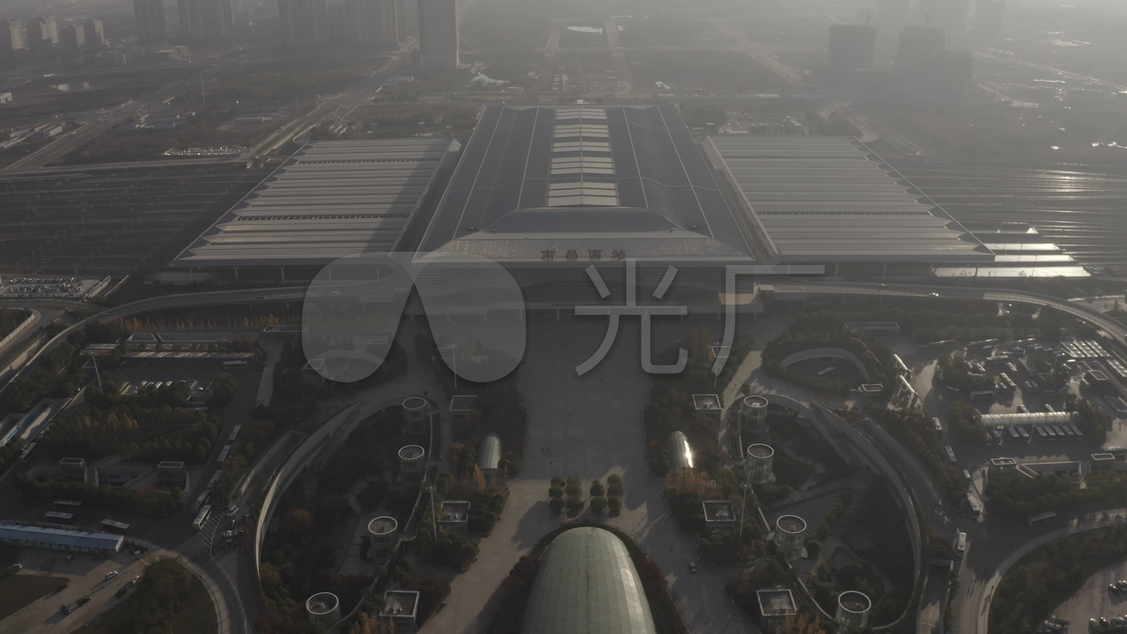 4k-log南昌西站航拍南昌高铁站_3840x2160_高清视频