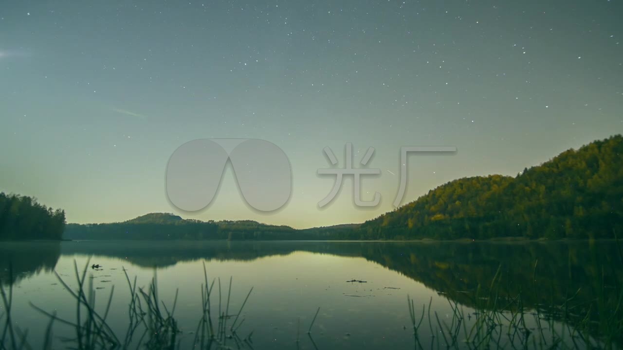 大自然 湖泊 夜晚 星空 美景