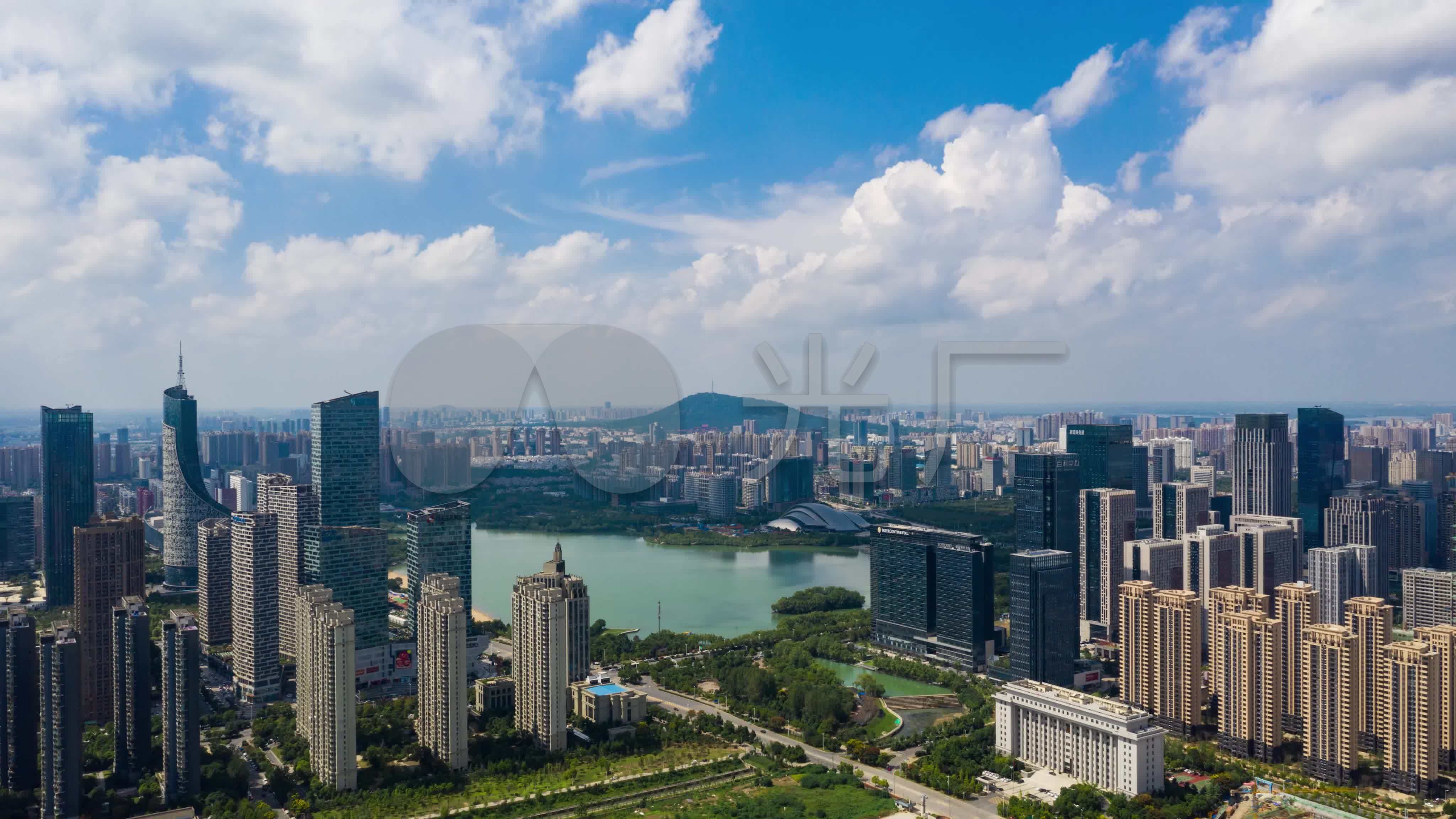 天鹅湖航拍延时_4096x2304_高清视频素材下载(编号:)