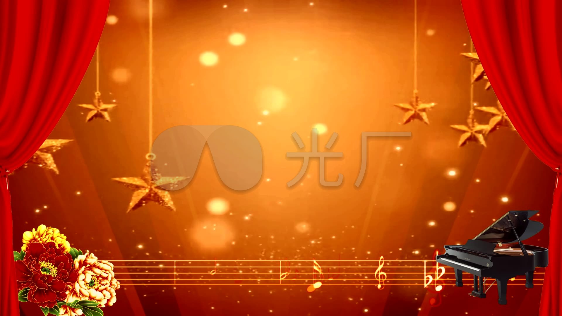 新年音乐会演出背景素材