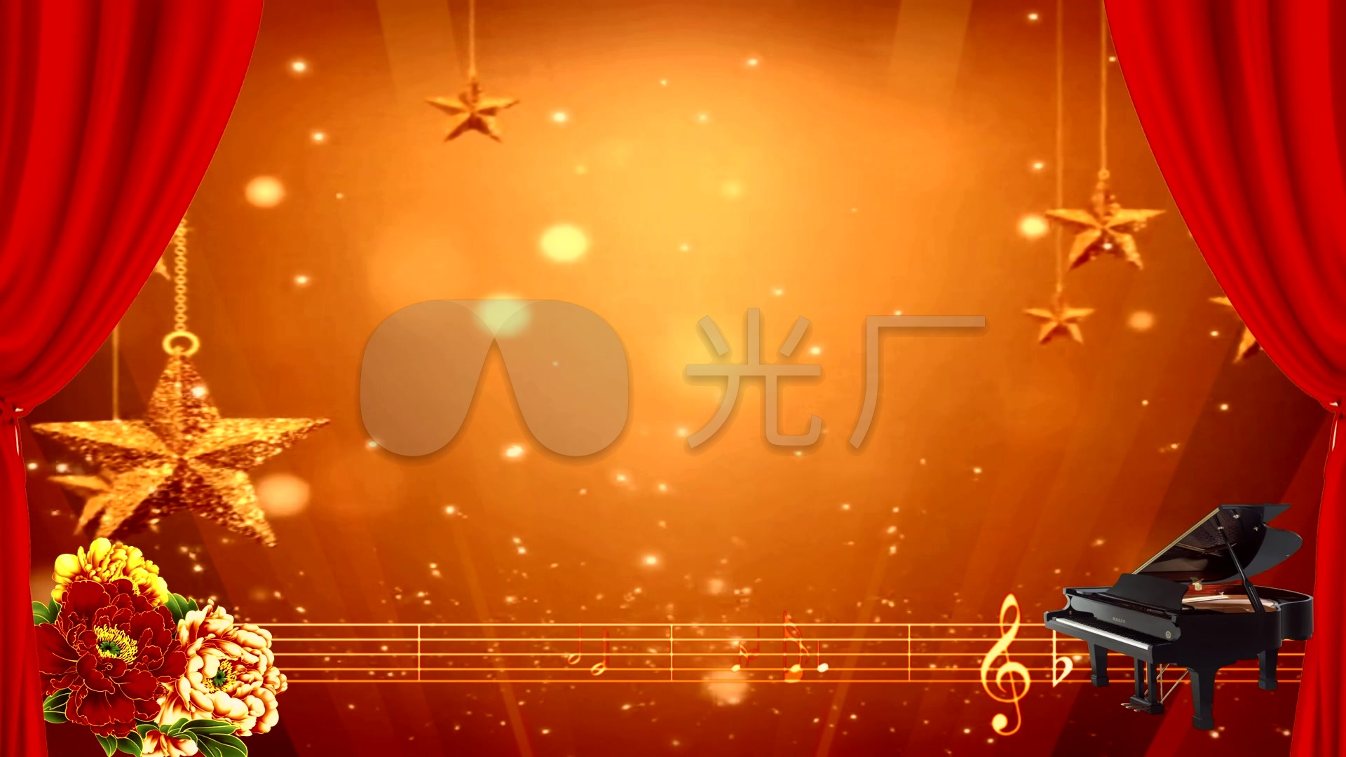 新年音乐会演出背景素材