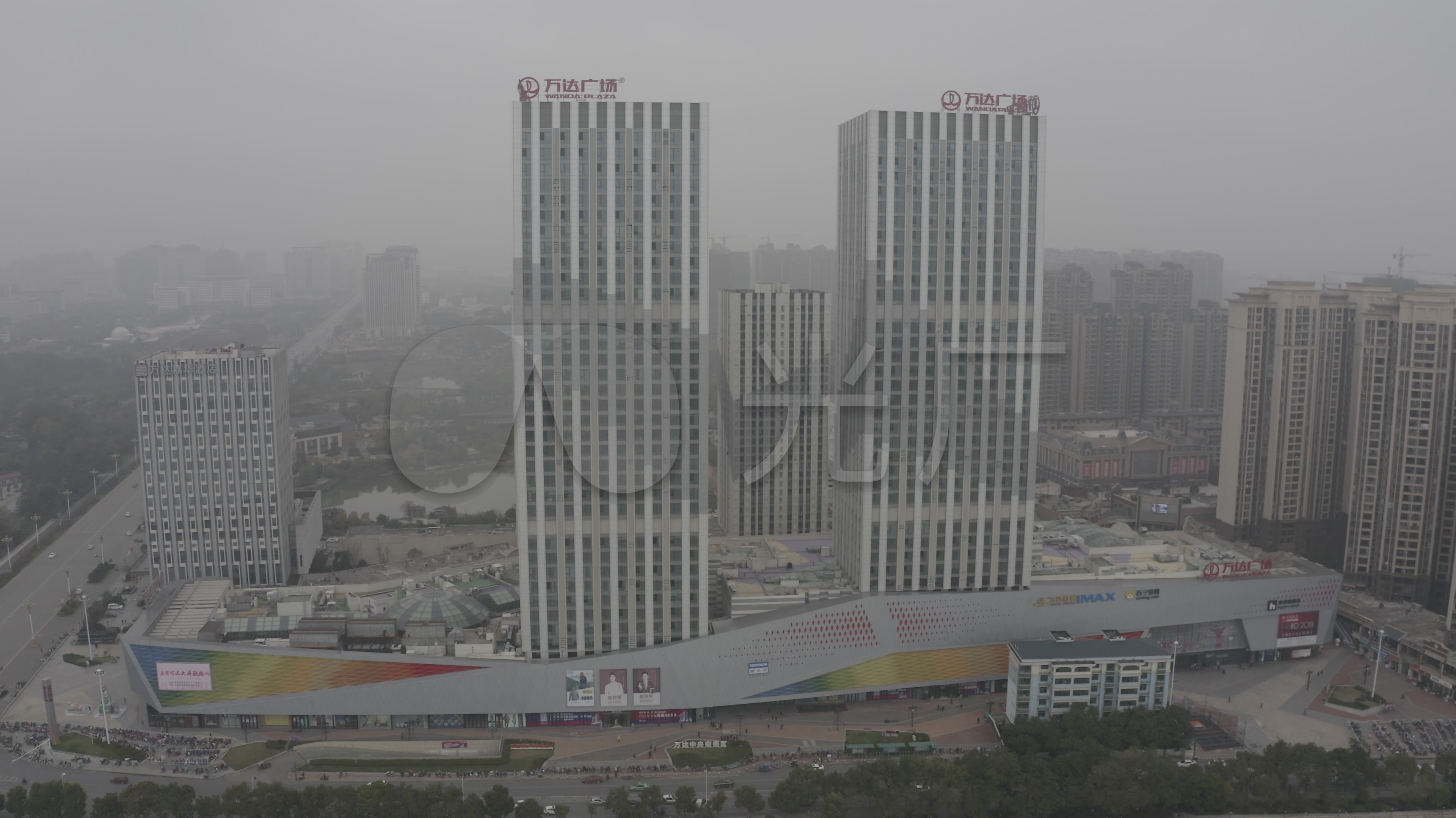4k-log上饶万达广场航拍