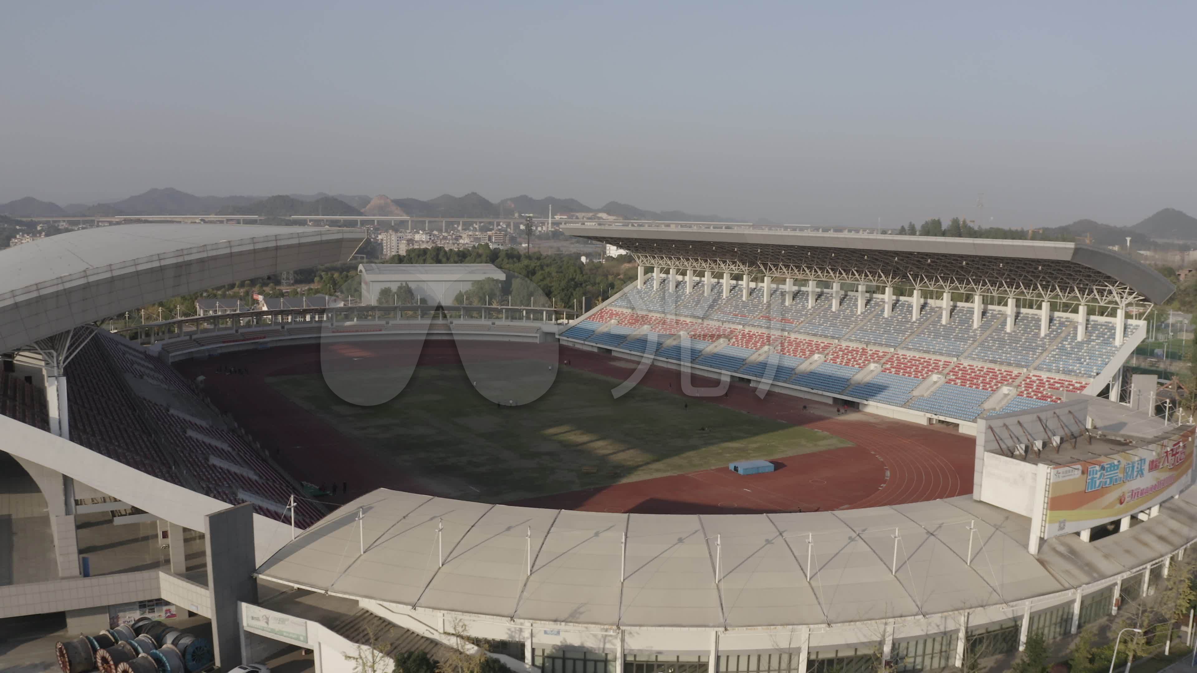 4k-log上饶体育中心航拍_3840x2160_高清视频素材下载