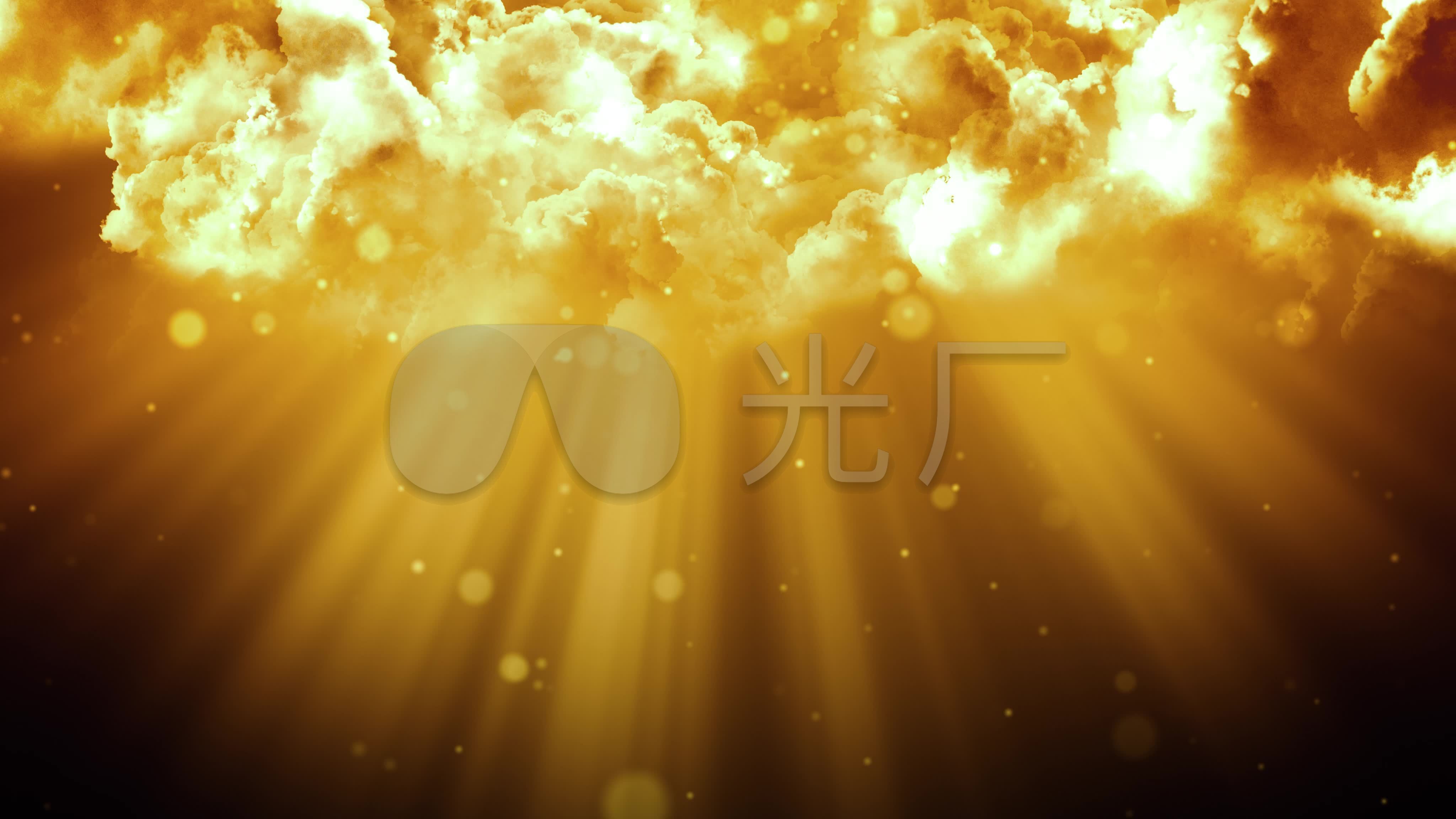 太阳云团光芒云层穿梭_4096x2304_高清视频素材下载