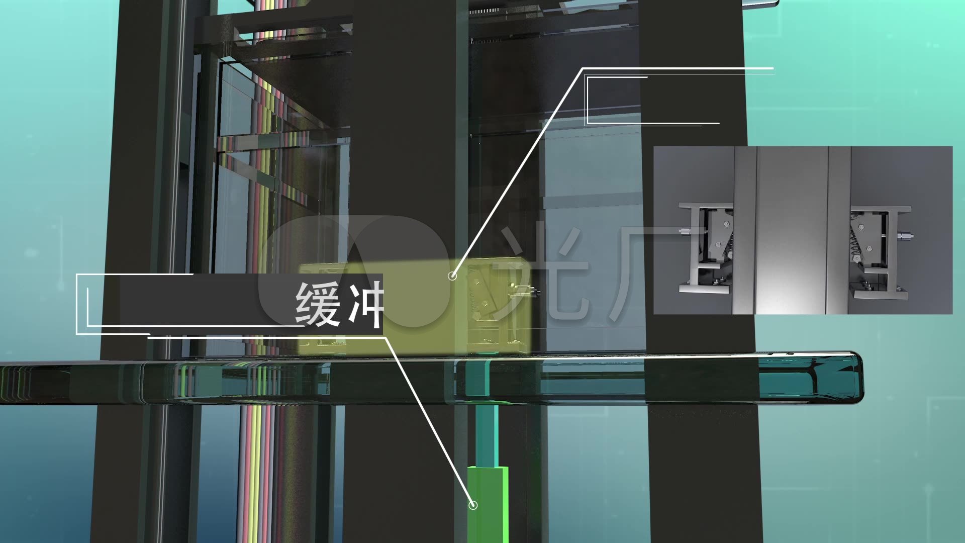 电梯运行原理三维动画