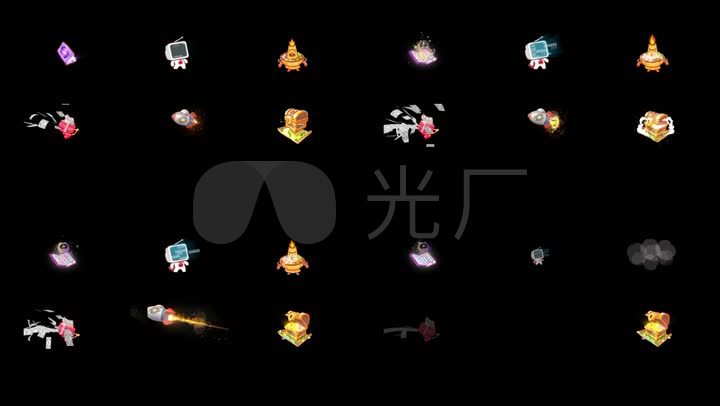 虎牙直播礼物动画素材(带通道)