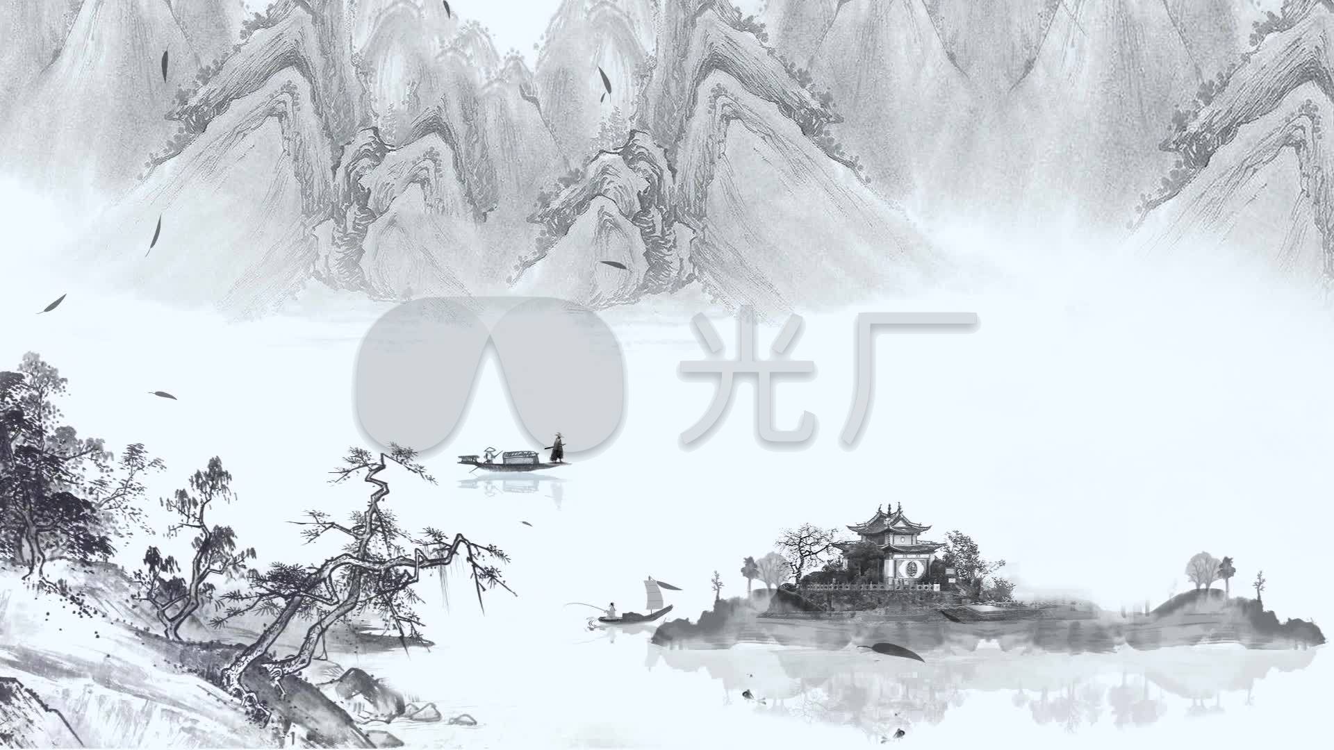 【原创】水墨山水画沧海一声笑完整版视频_1920x1080