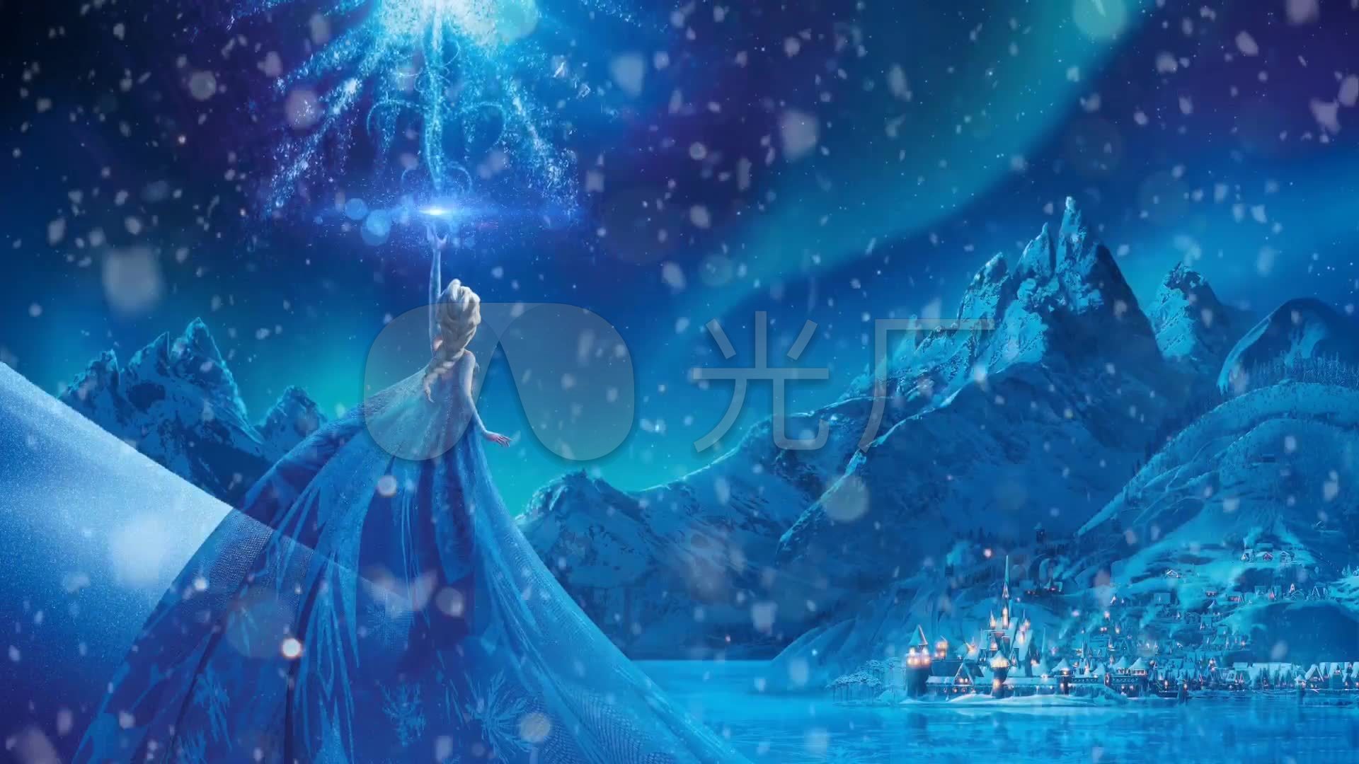 《冰雪奇缘》led舞台背景_1920x1080_高清视频素材(:)