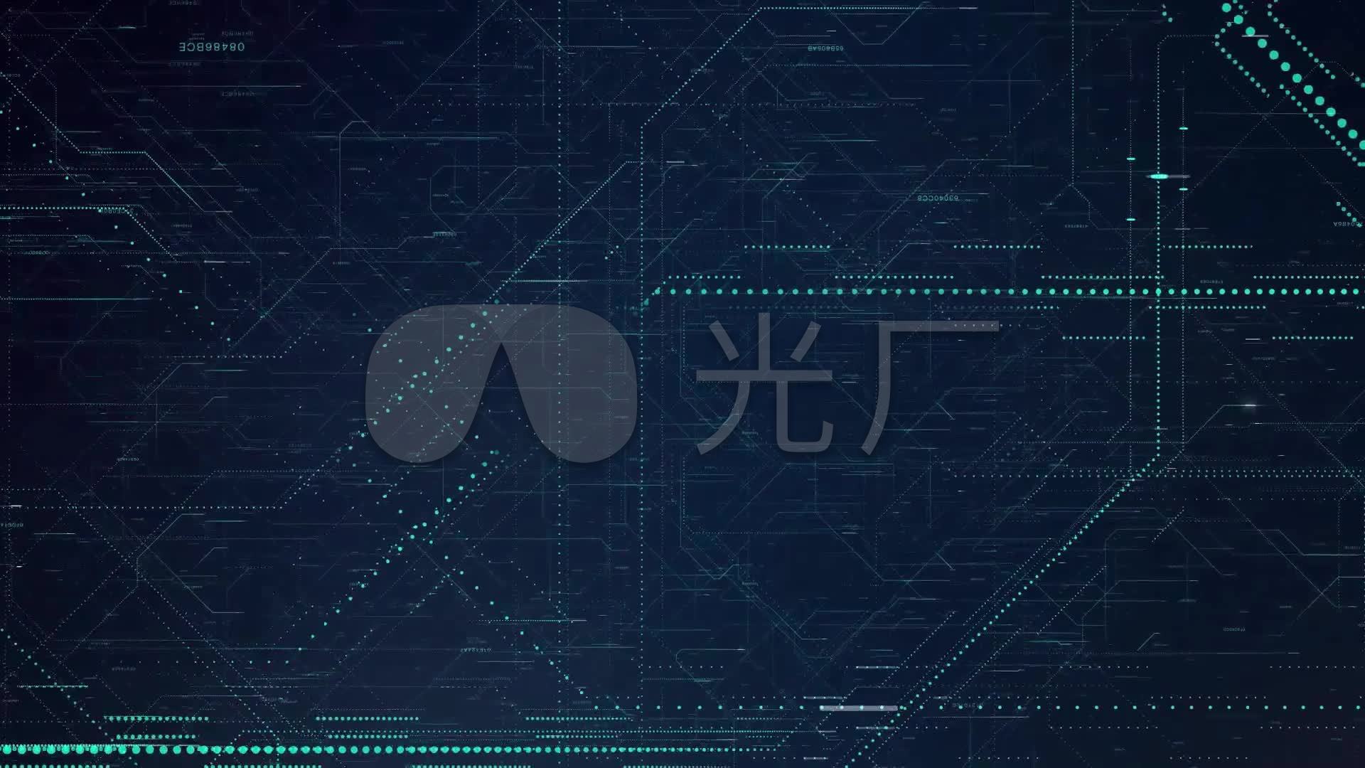科技感粒子线条信息网格变换科幻背景_1920x1080_高清