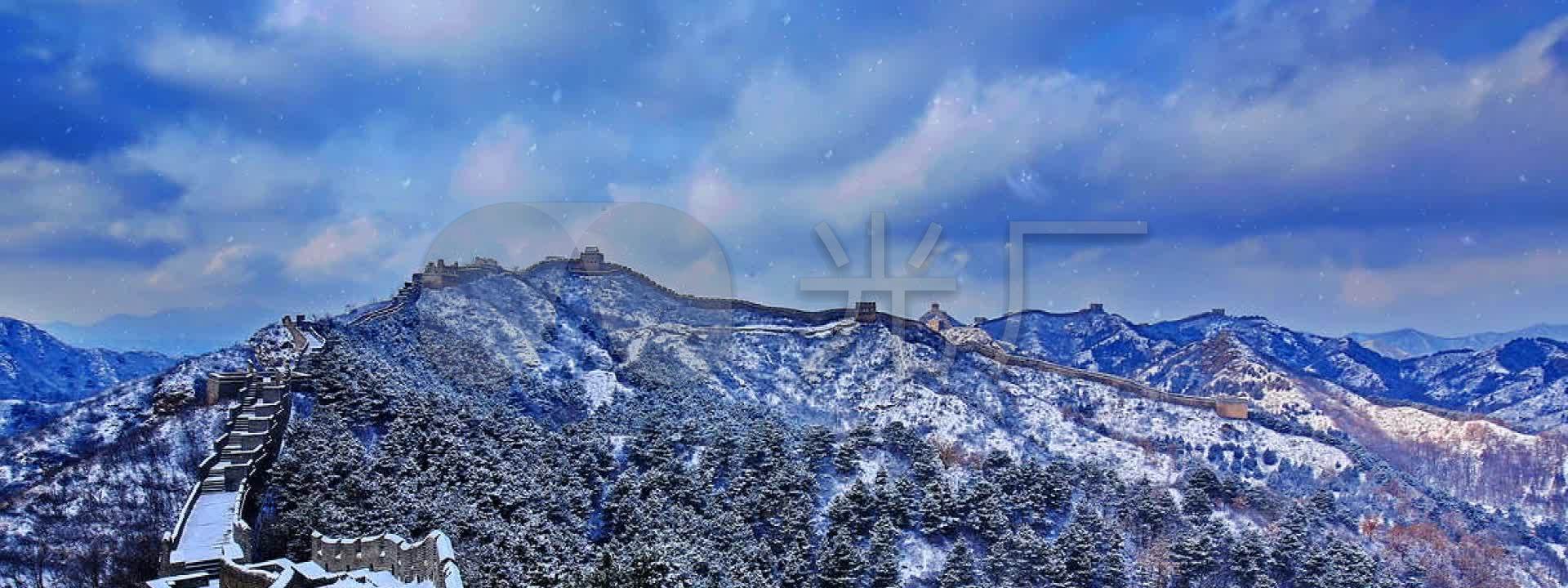 沁园春雪朗诵视频背景(含配乐)_1920x720_高清视频素材下载(编号