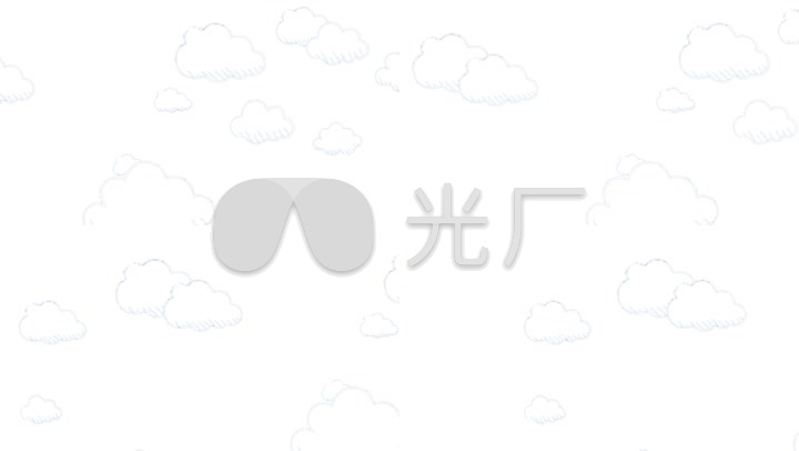 白云素描白云卡通2dmg动画