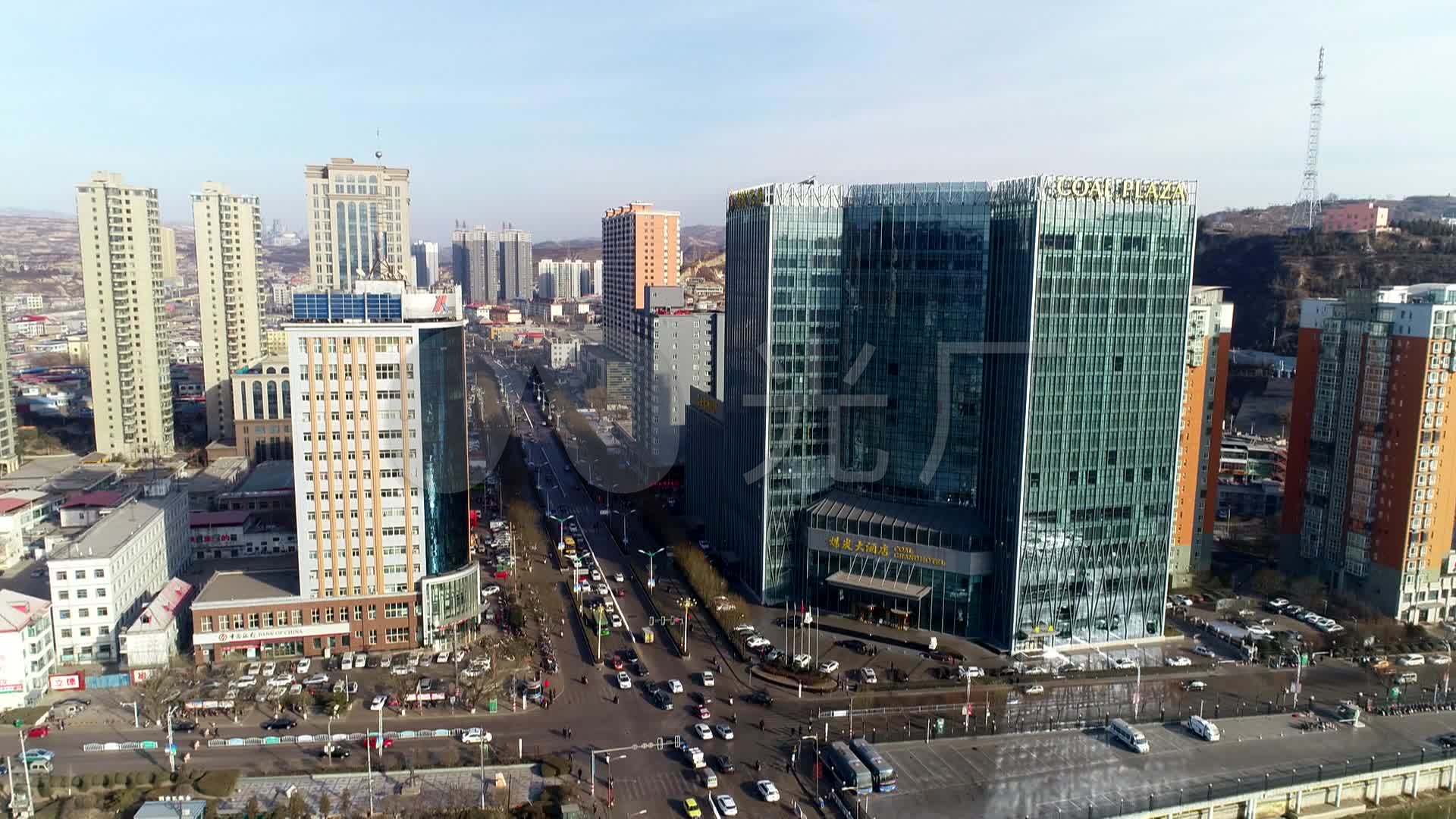 山西省吕梁市柳林县航拍_1920x1080_高清视频素材下载