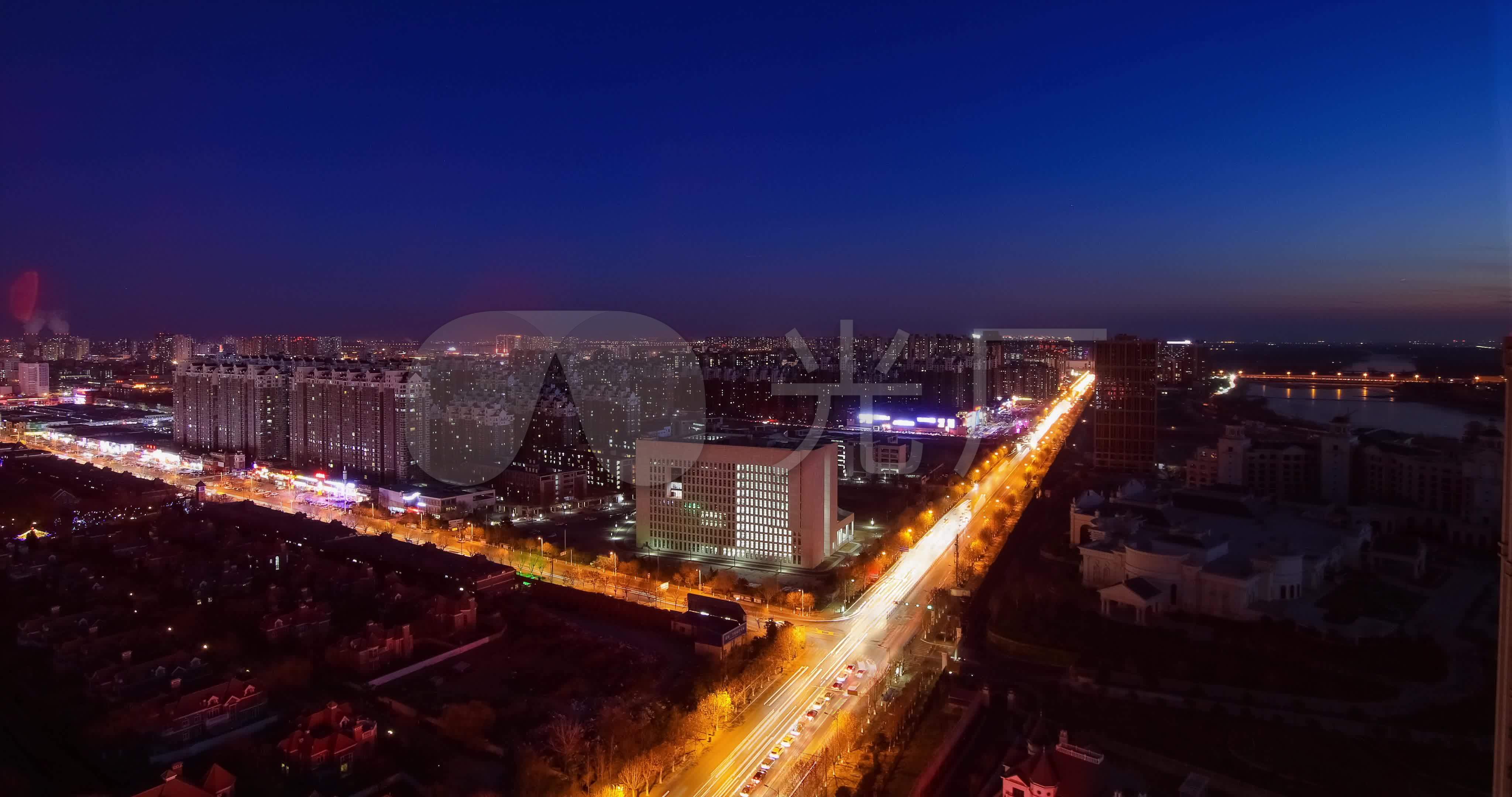 燕郊燕顺路日转夜延时摄影4k