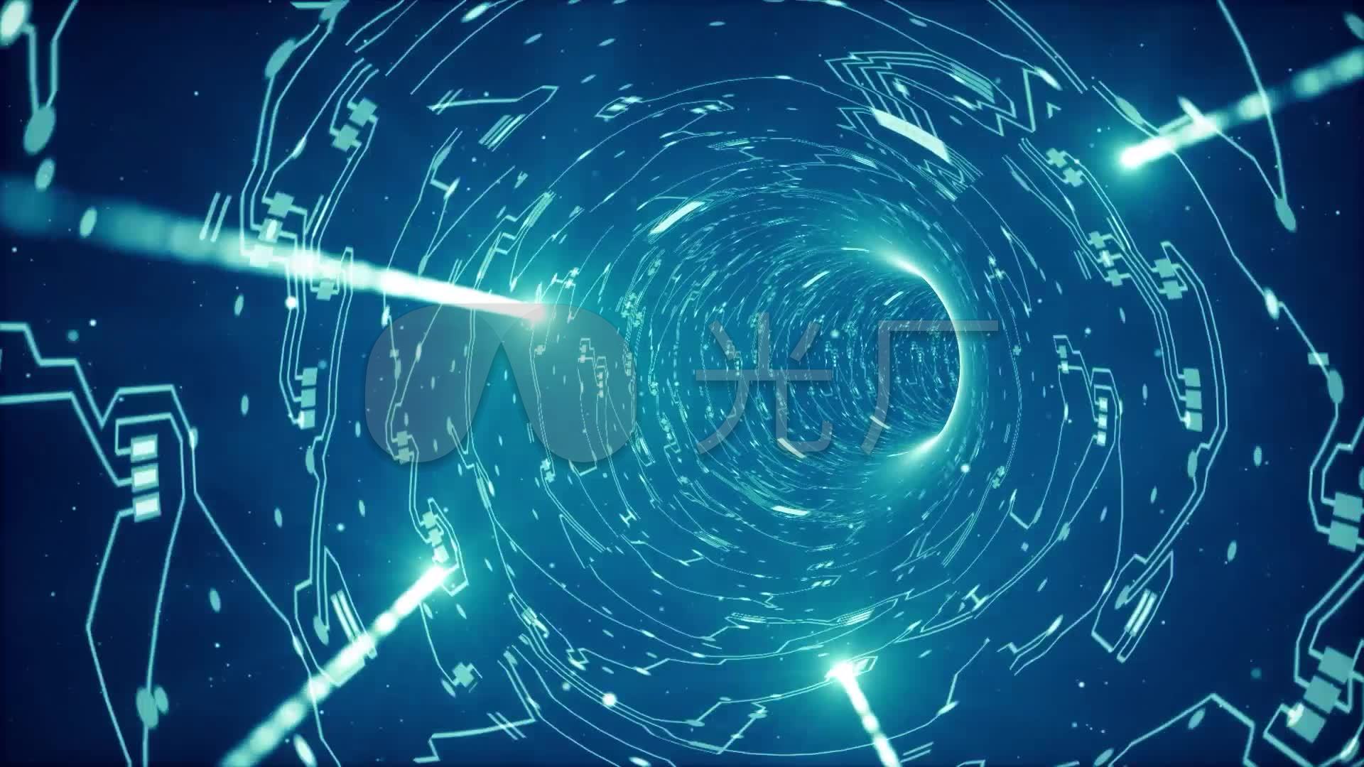 数字粒子科幻隧道时空穿梭