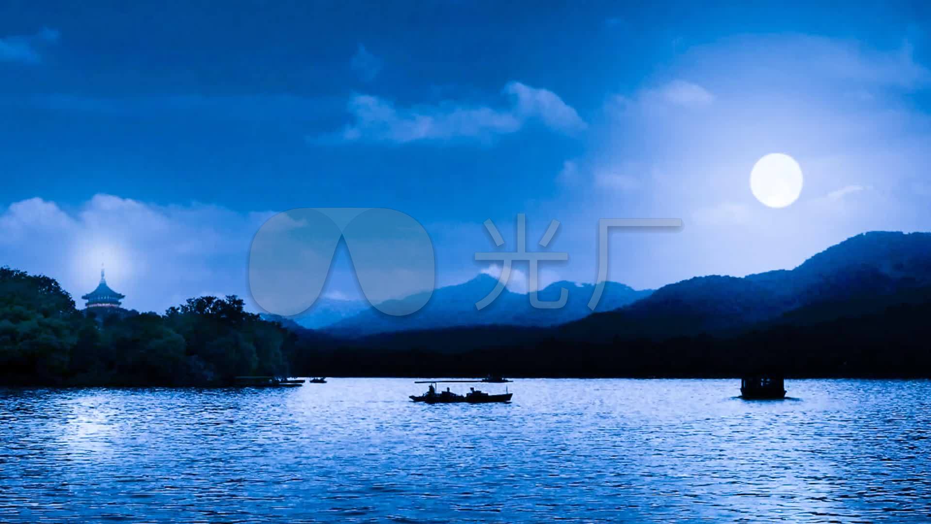 张若虚古诗《春江花月夜》朗诵背景视频