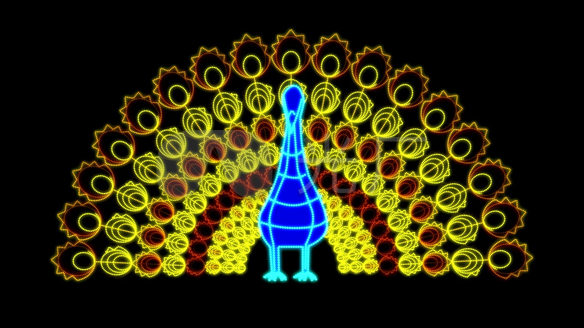led孔雀造型灯