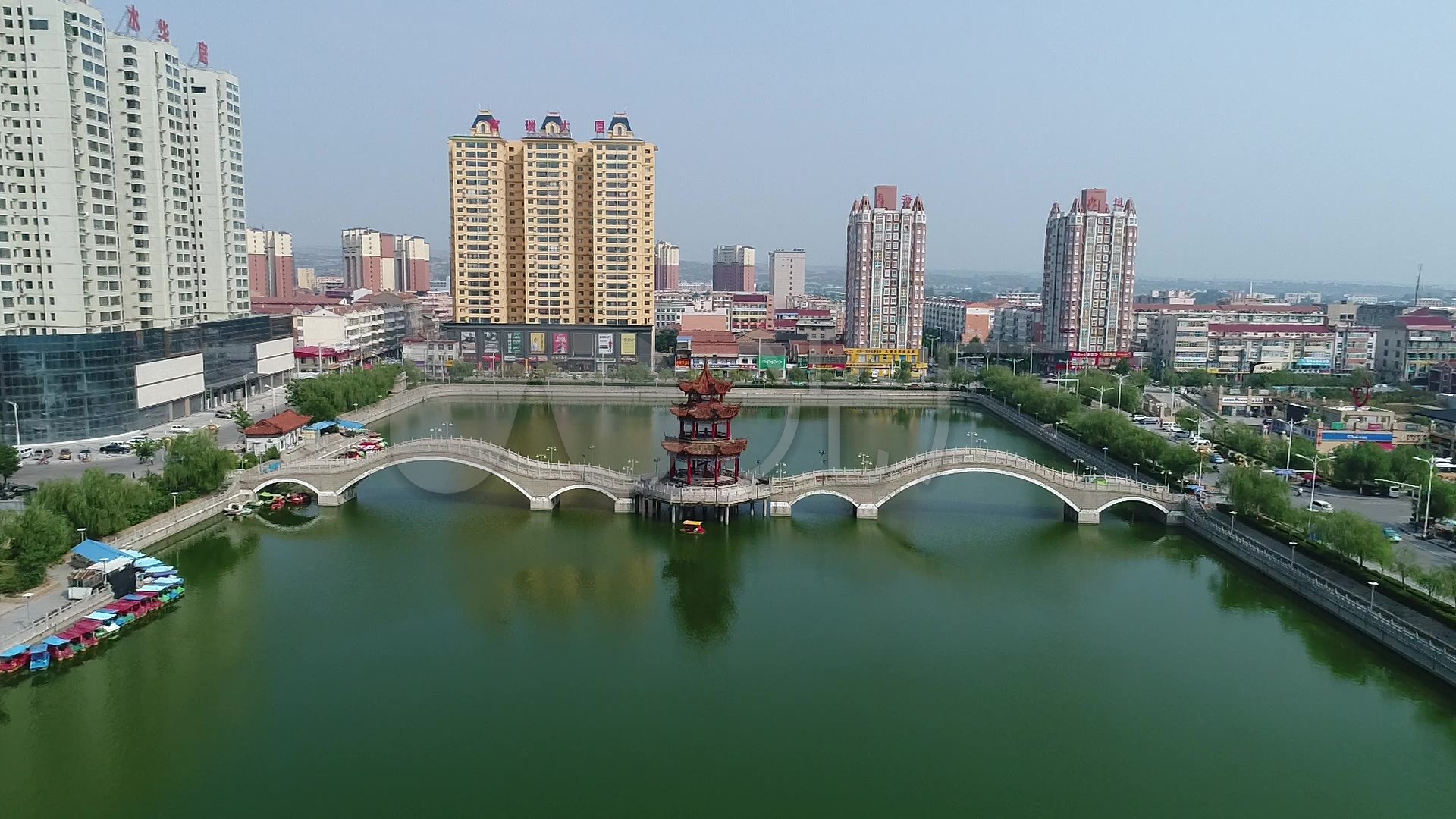 闻喜县西湖公园_1920x1080_高清视频素材下载(编号:)