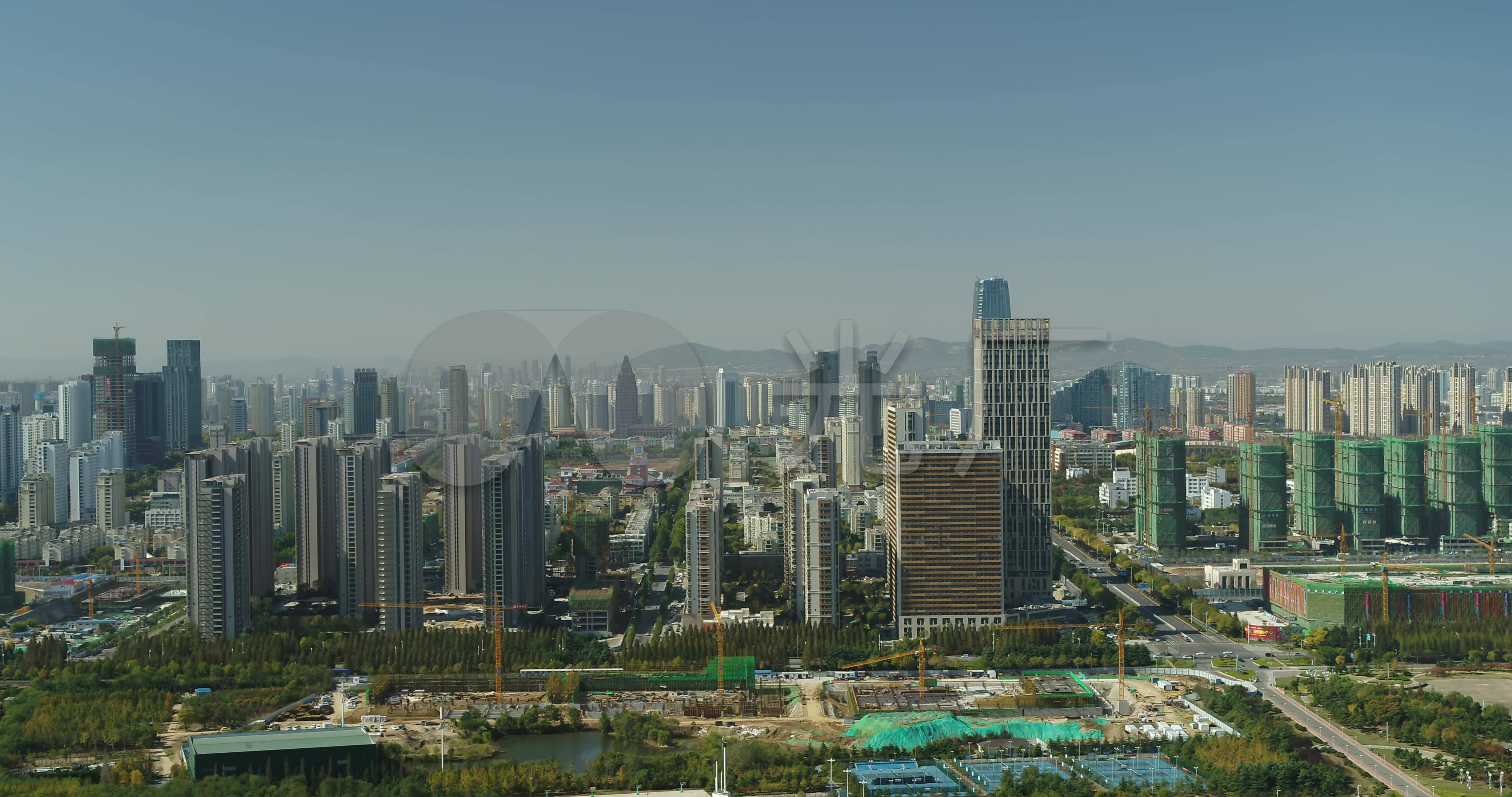 悟2x7日照城市发展航拍大景