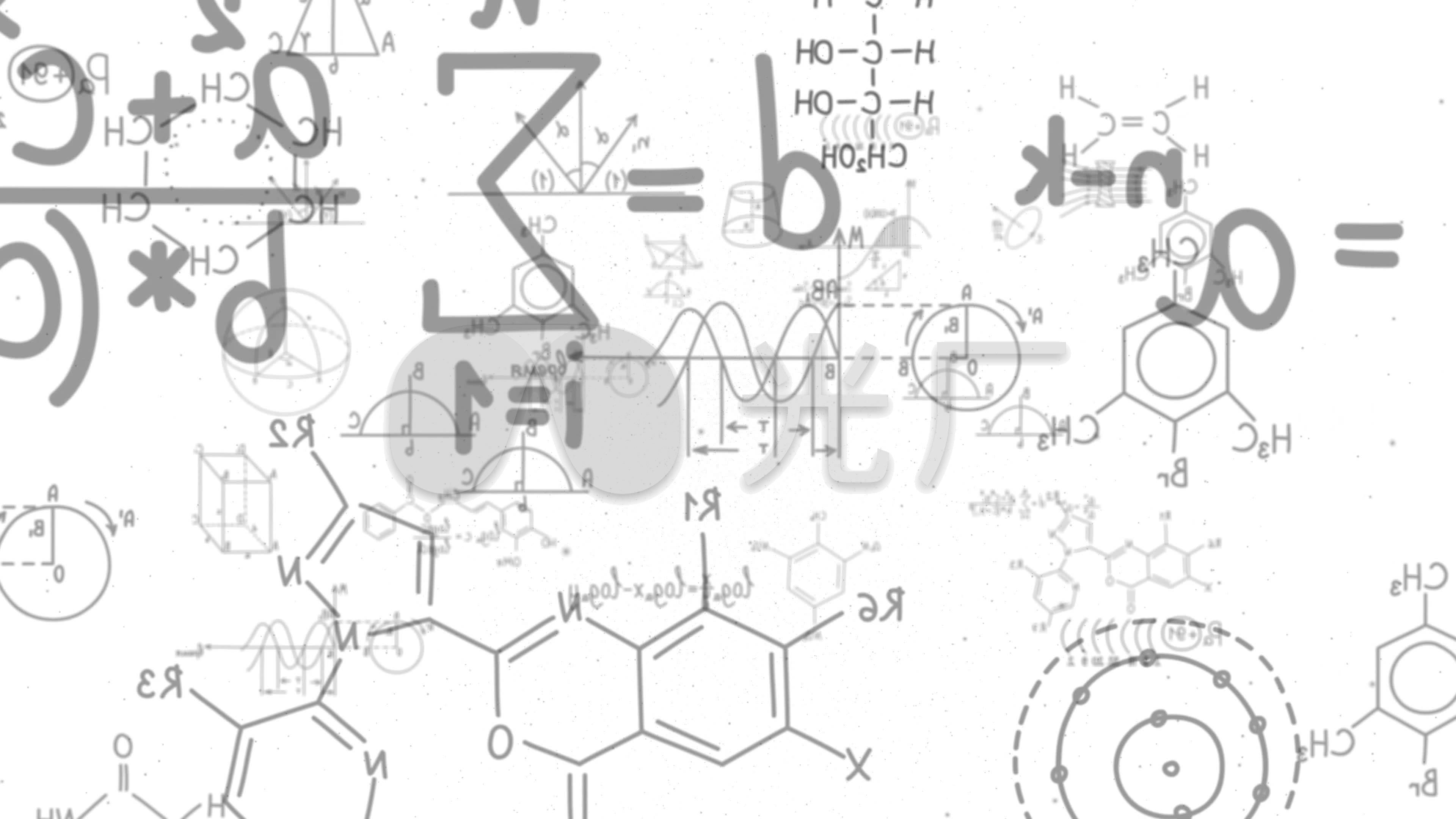 数学物理化学公式_3840x2160_高清视频素材下载(编号