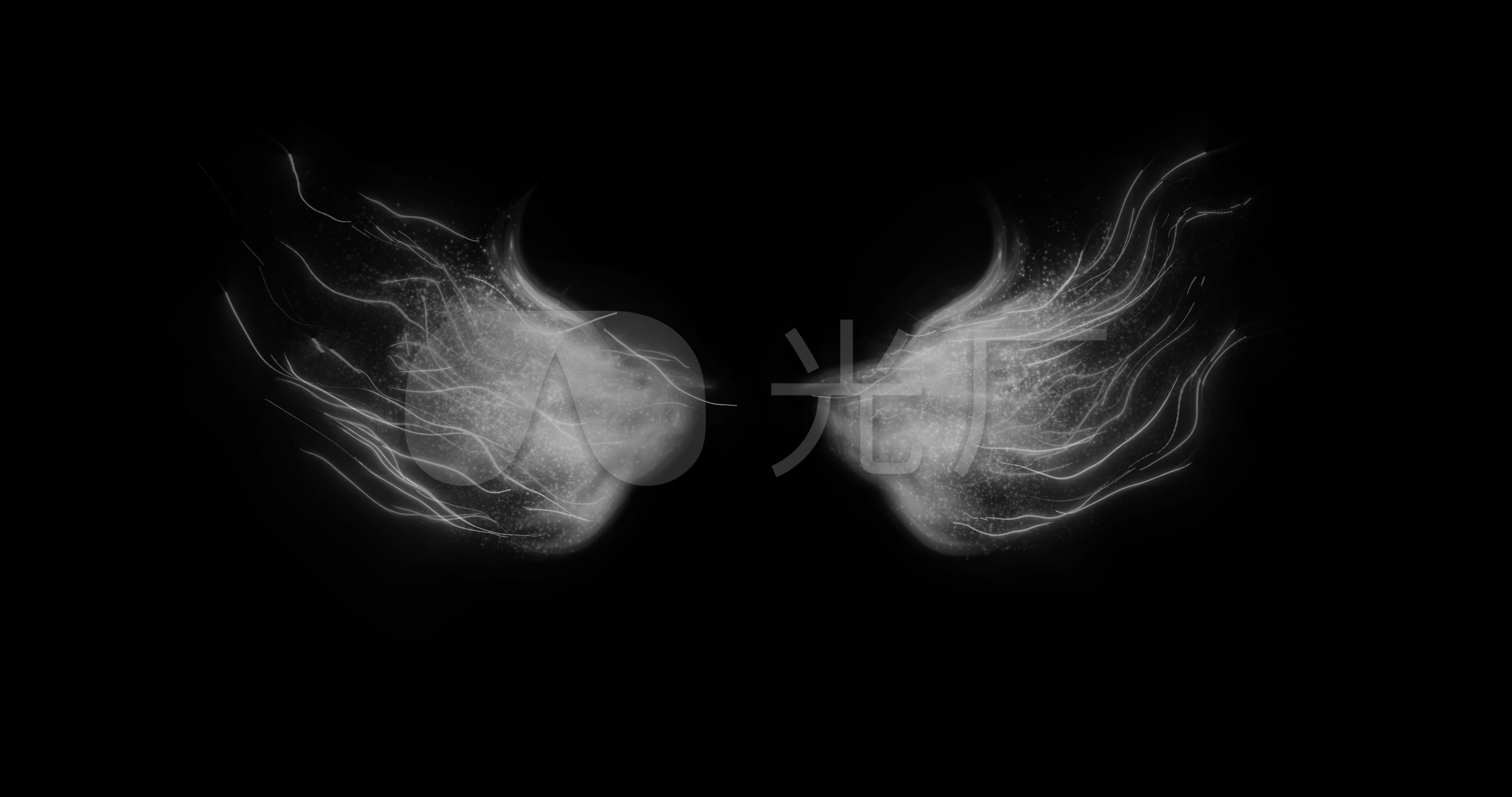 4k循环天使翅膀特效素材